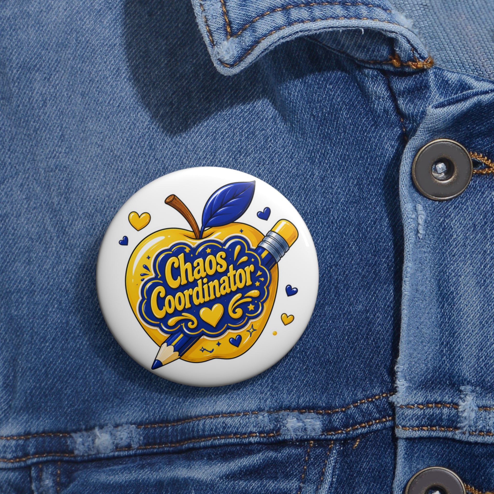 "Chaos Coordinator" Vintage Style Teacher Apple Badge