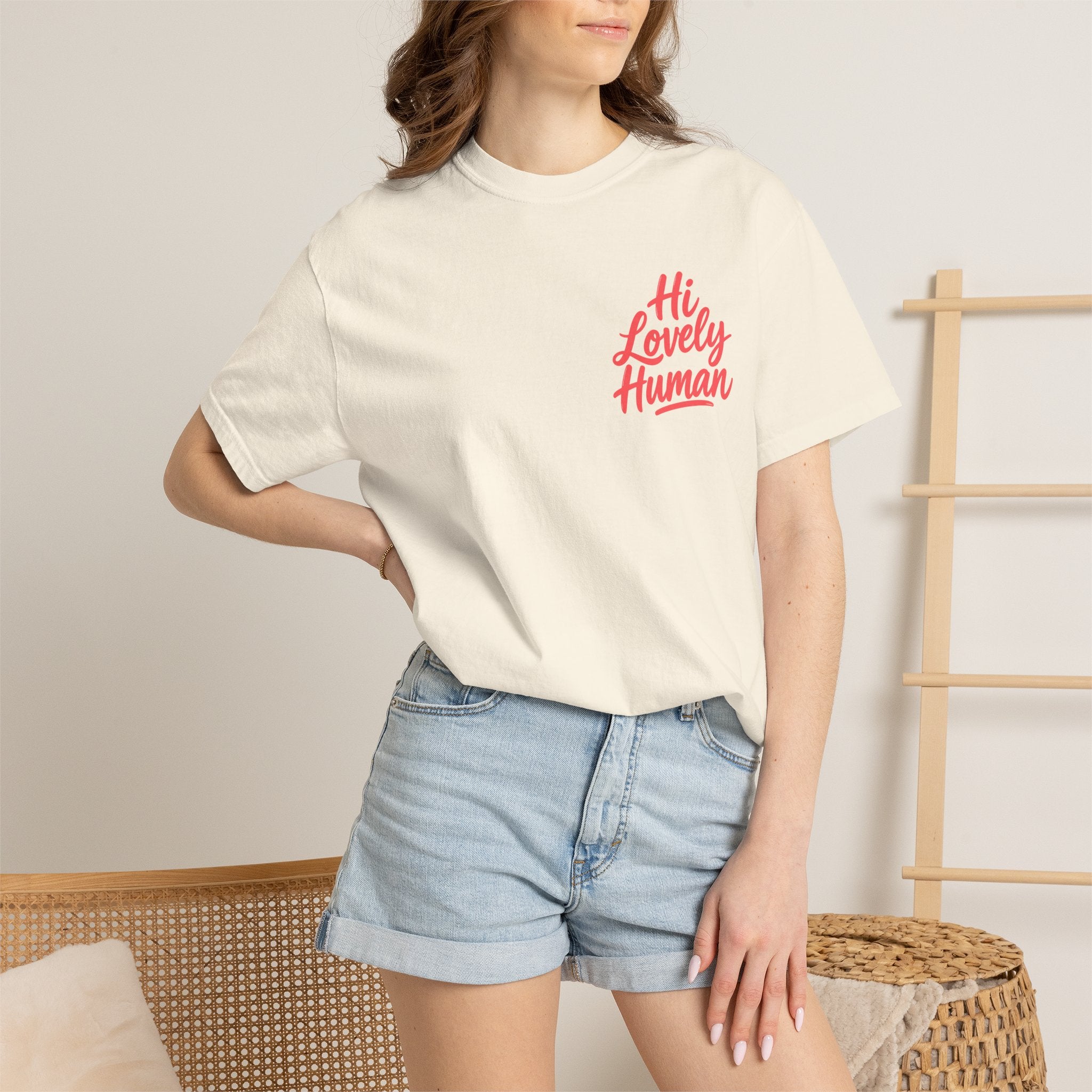 Hi Lovely Human Navy Garment-Dyed Comfort Colors® T-Shirt