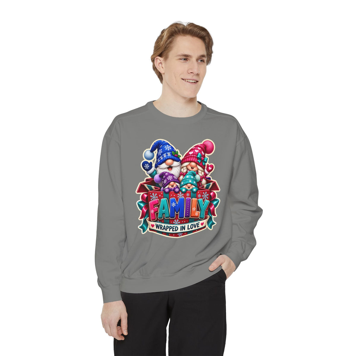 Family Wrapped in Gnome Love Christmas Sweatshirt