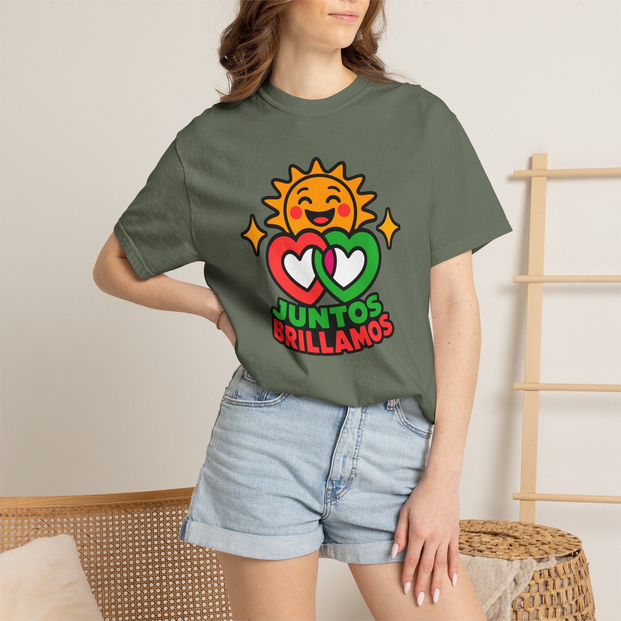 Juntos Brillamos Latino Heritage Heavyweight Tee ☀️❤️