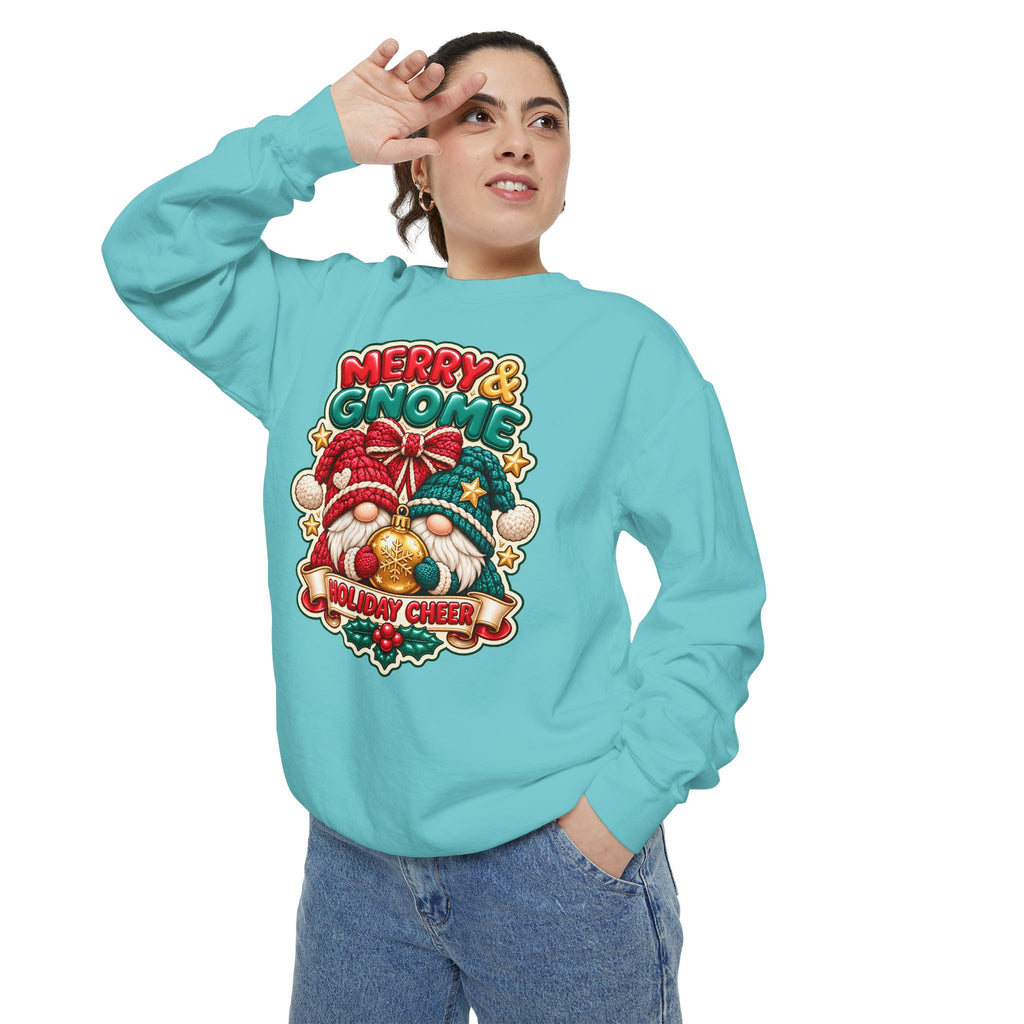 Merry and Gnome Holiday Cheer Sweatshirt — Cute Christmas Design