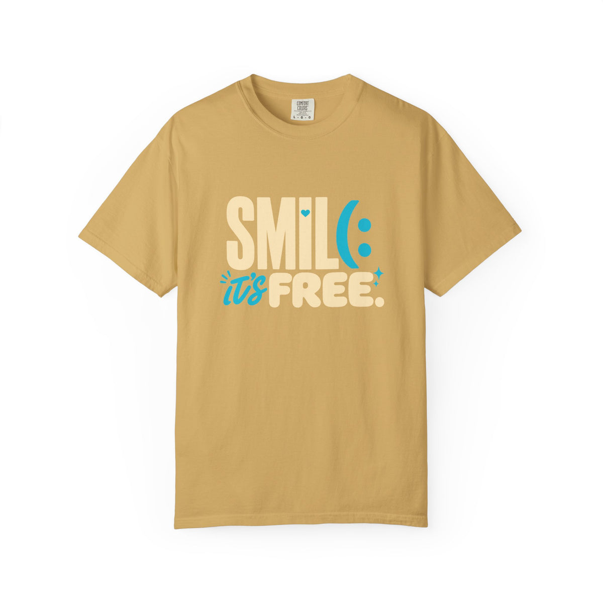 SMILE IT’S FREE! Garment-Dyed Graphic Tee