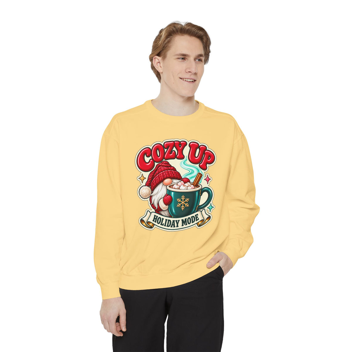 Cozy Up Christmas Mode Gnome Cocoa Sweatshirt