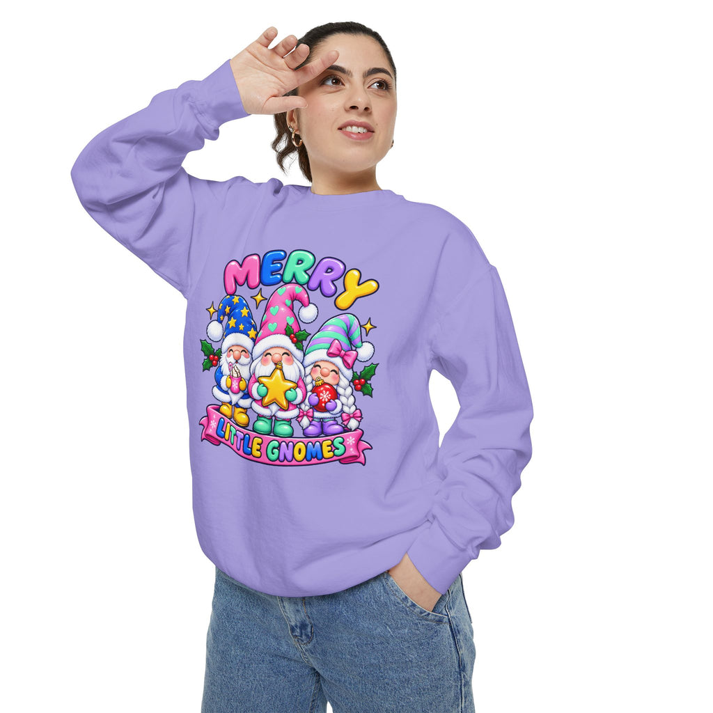Merry Little Gnomes Sweatshirt Cute Christmas Holiday Crewneck
