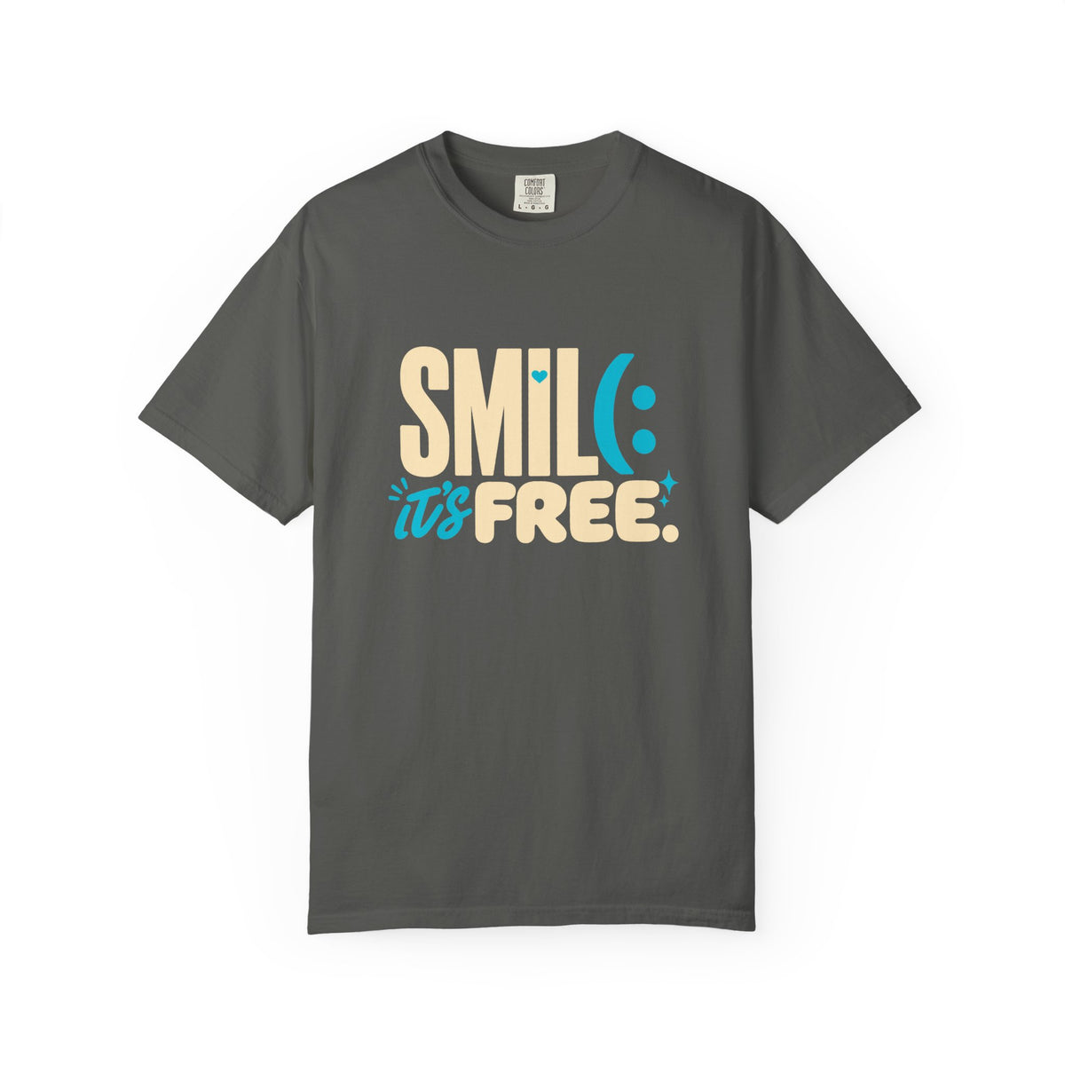 SMILE IT’S FREE! Garment-Dyed Graphic Tee