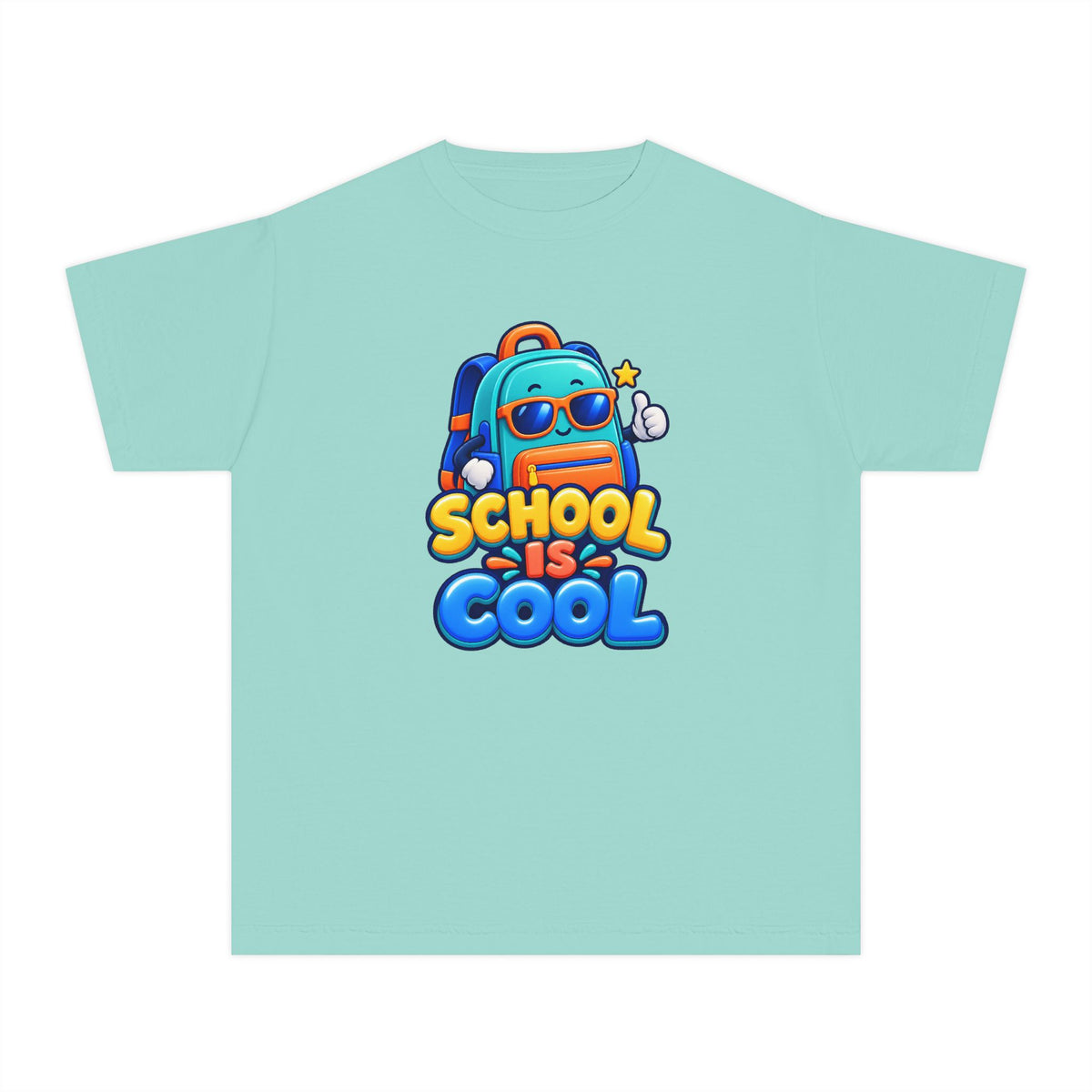 🎒 School Is Cool Backpack Cartoon Kids Tee