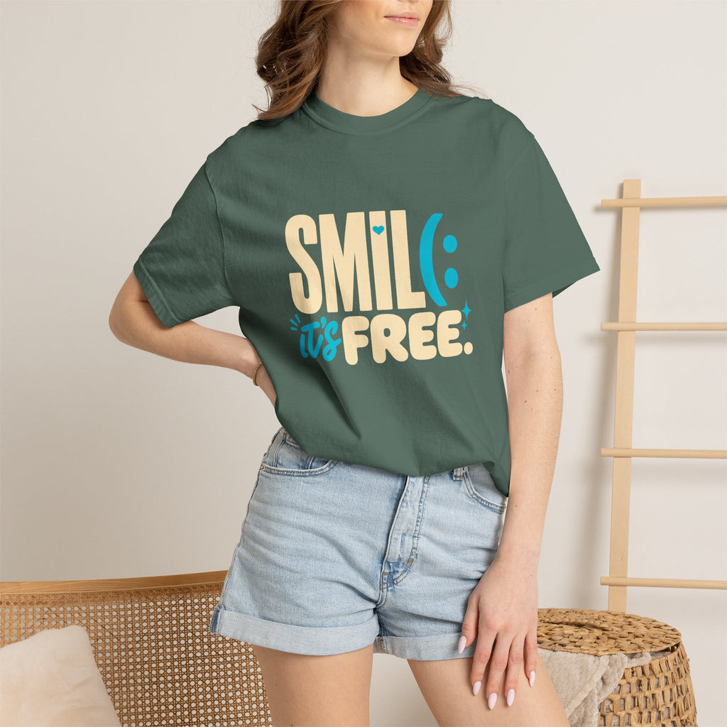 SMIL(: It’s Free Garment-Dyed Graphic Tee