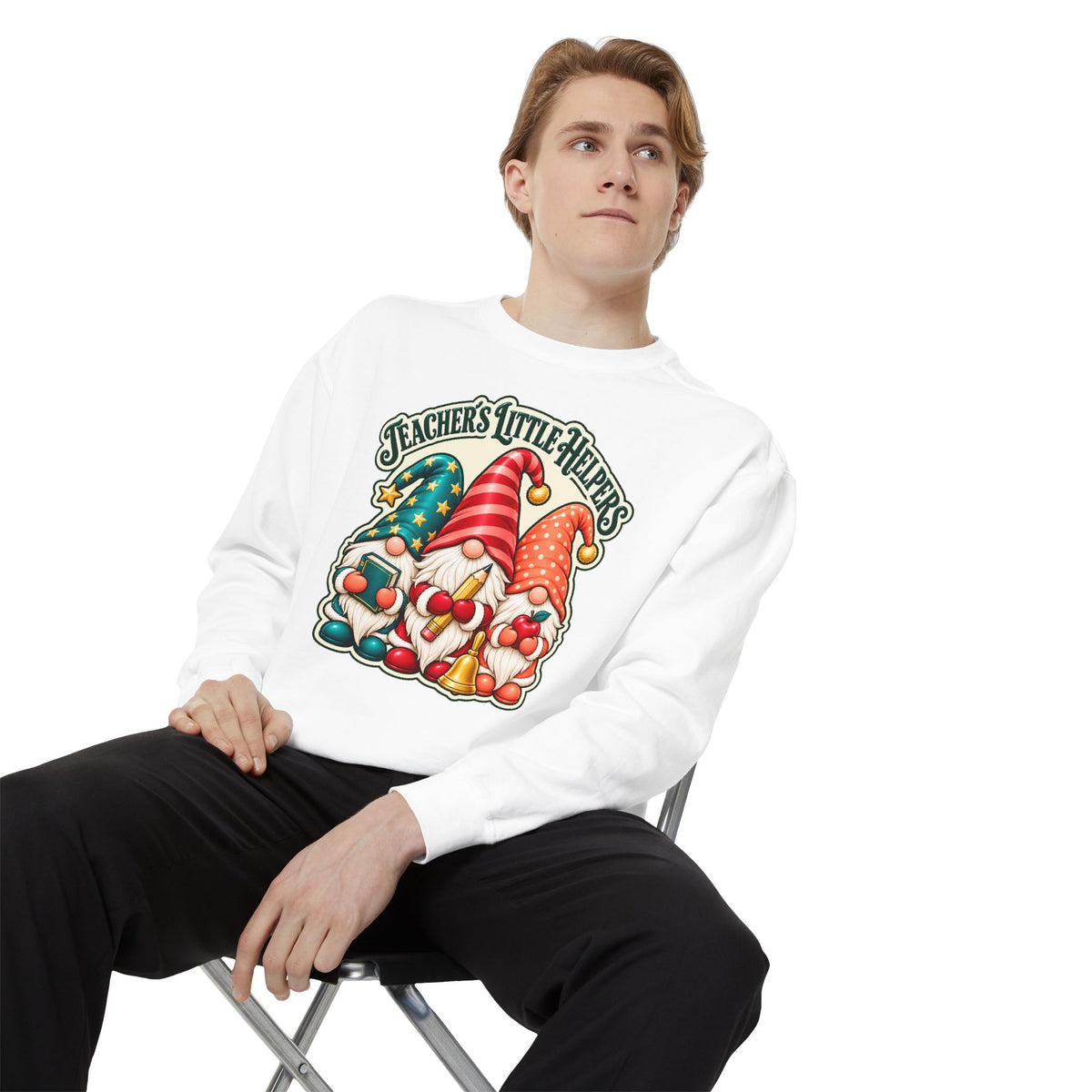 Teachers Little Helpers Gnome Christmas Sweatshirt