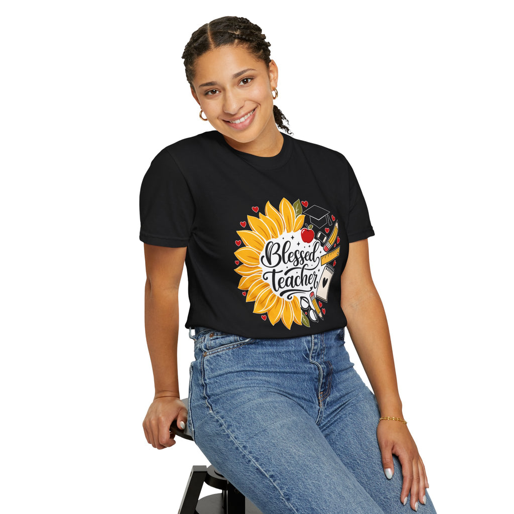 Blessed Teacher Heavyweight Tee 🌻📚✏️