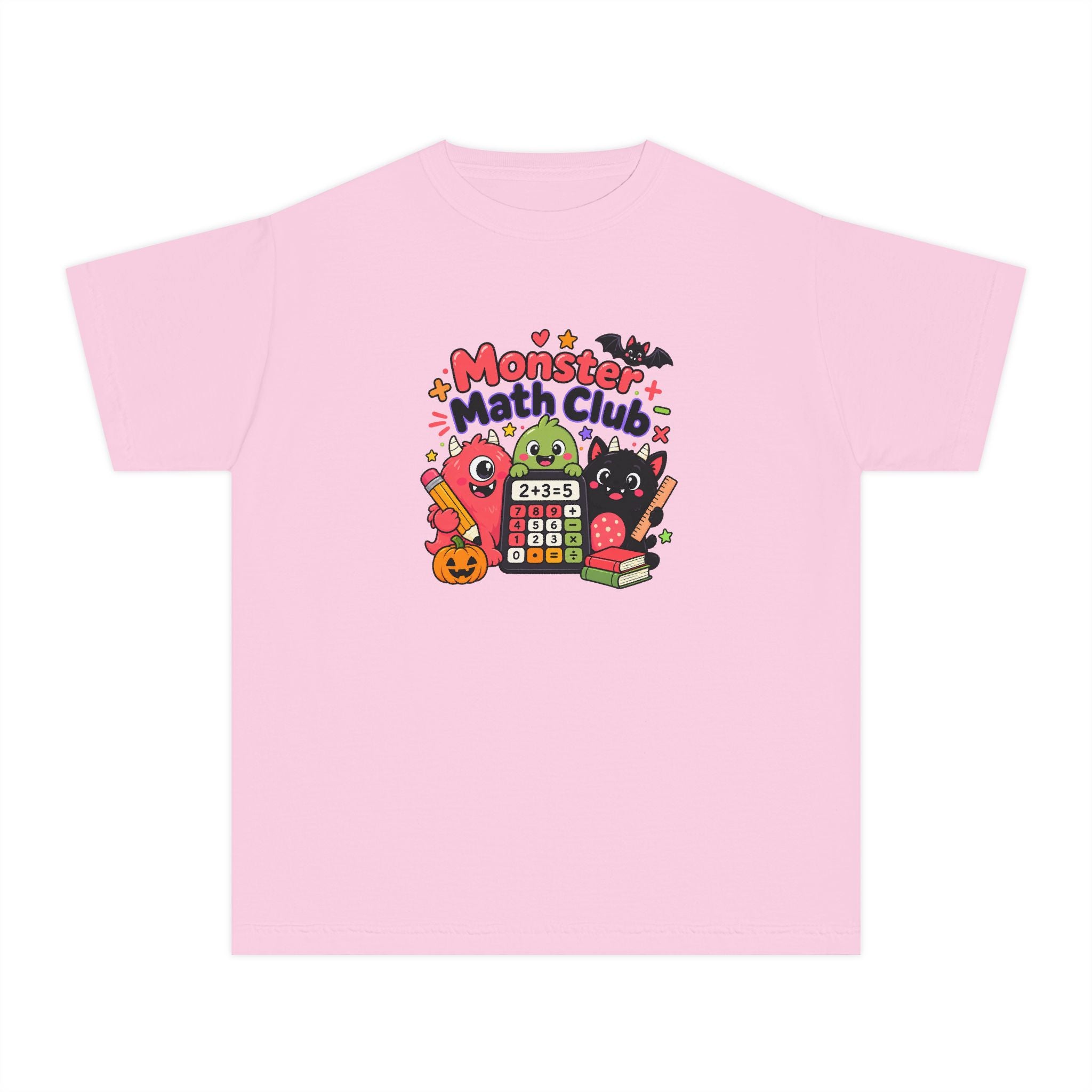 🎃 Monster Math Club Halloween Youth Retro Tee 🧮👻