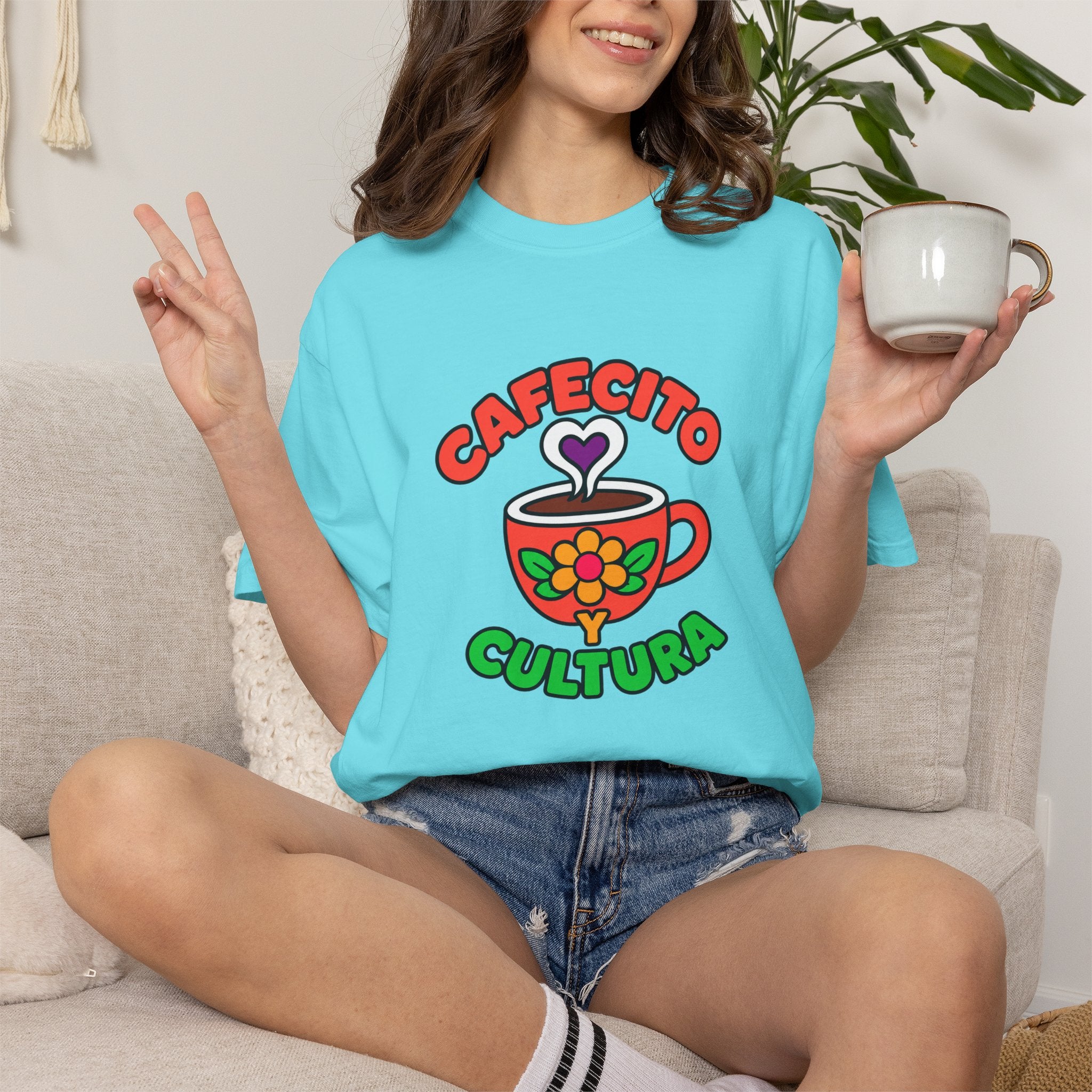 Cafecito Y Cultura Heavyweight Tee ☕🌼