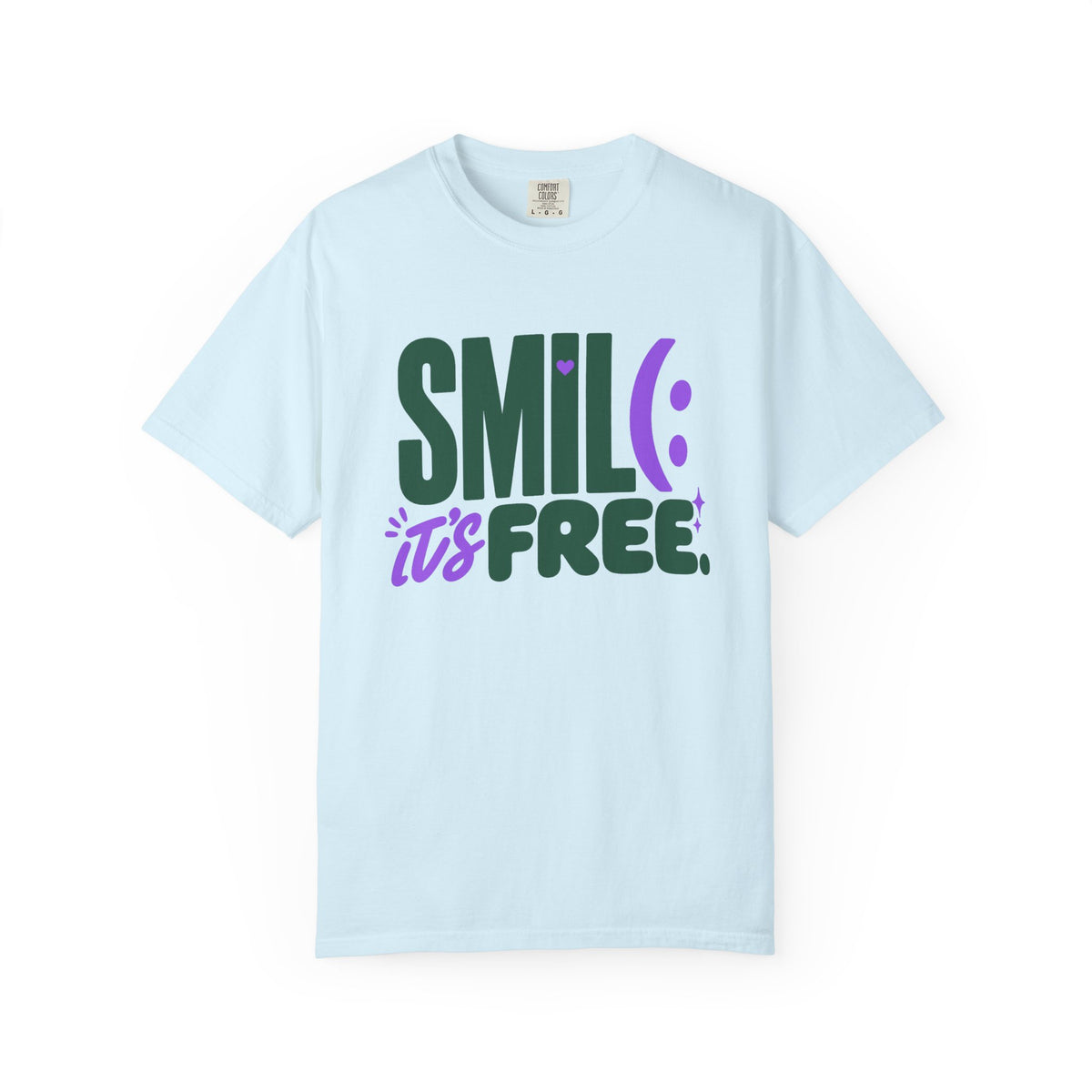 SMILE IT’S FREE! Garment-Dyed Graphic Tee