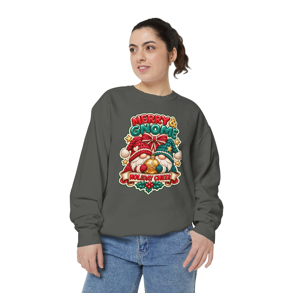 Merry and Gnome Holiday Cheer Sweatshirt — Cute Christmas Design