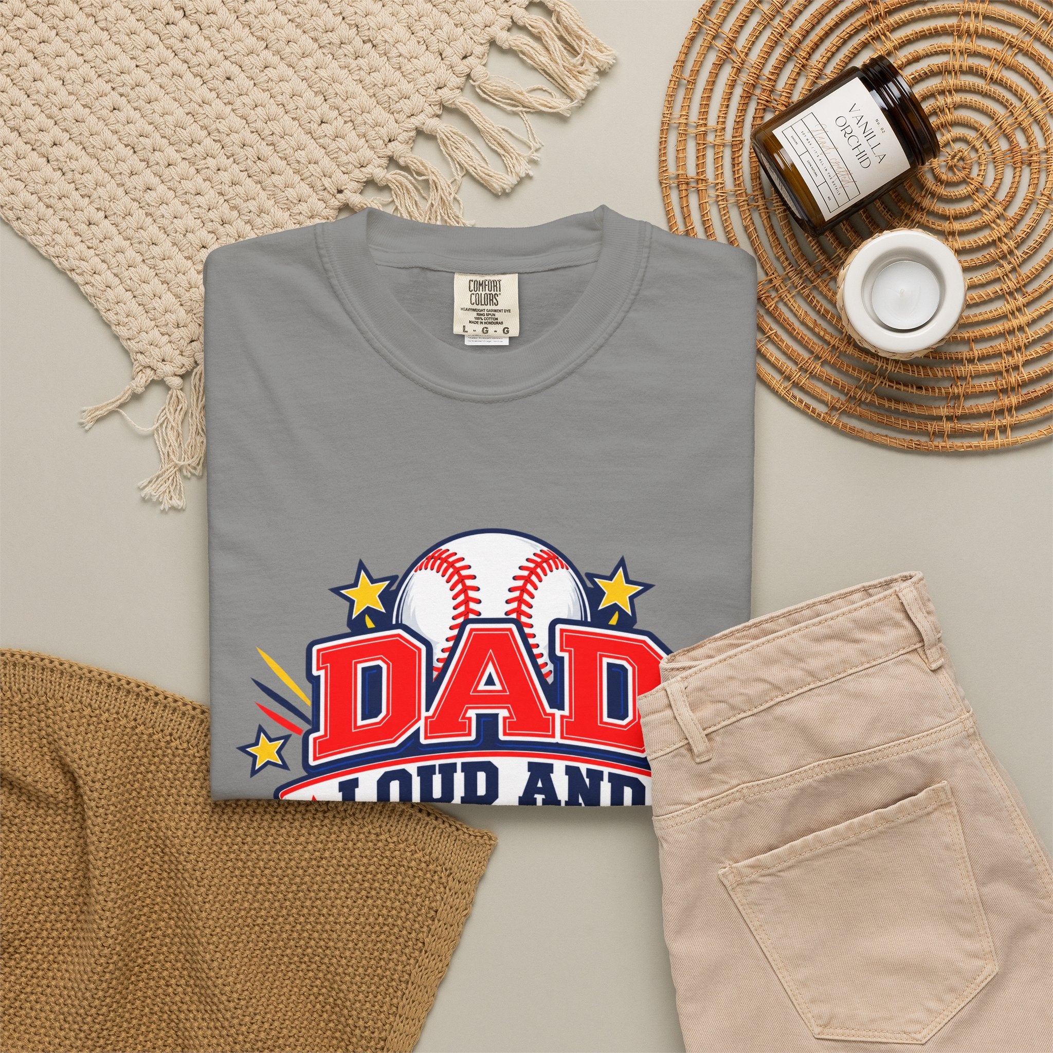 Baseball Dad Loud and Proud Comfort Colors® Tee ⚾️⭐