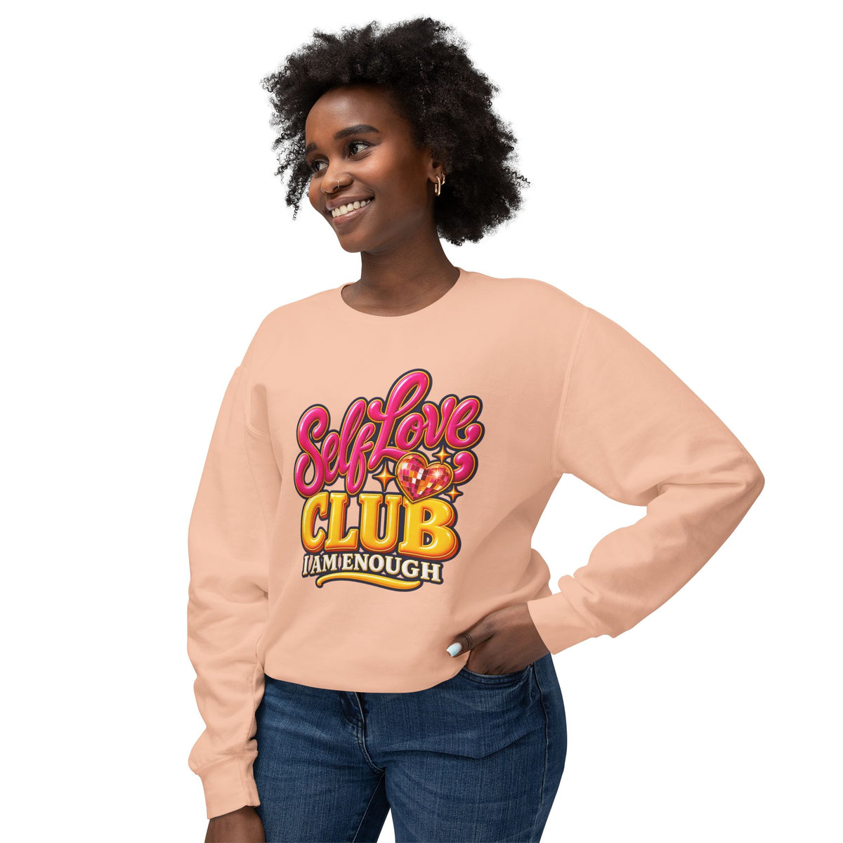 Self-Love Club Sweatshirt — I Am Enough Cozy Crewneck 💖✨
