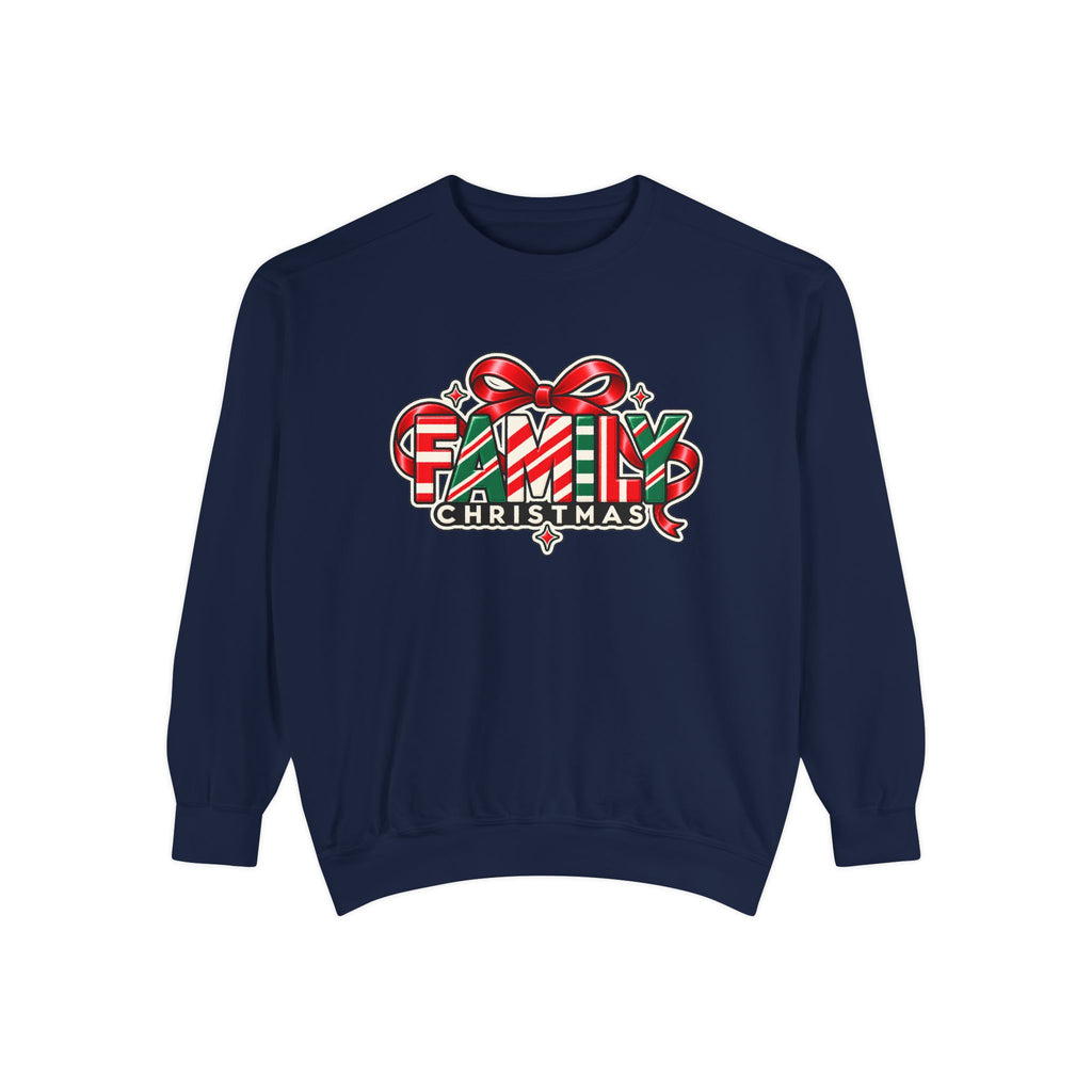 Family Christmas Candy Cane Holiday Sweatshirt