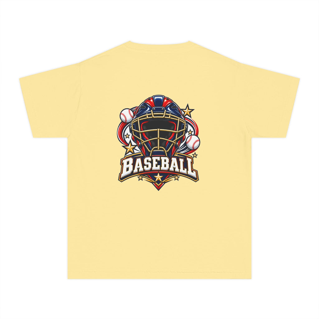 Baseball Catcher Mask Youth Tee — Patriotic Baseball Graphic T‑Shirt  ⚾