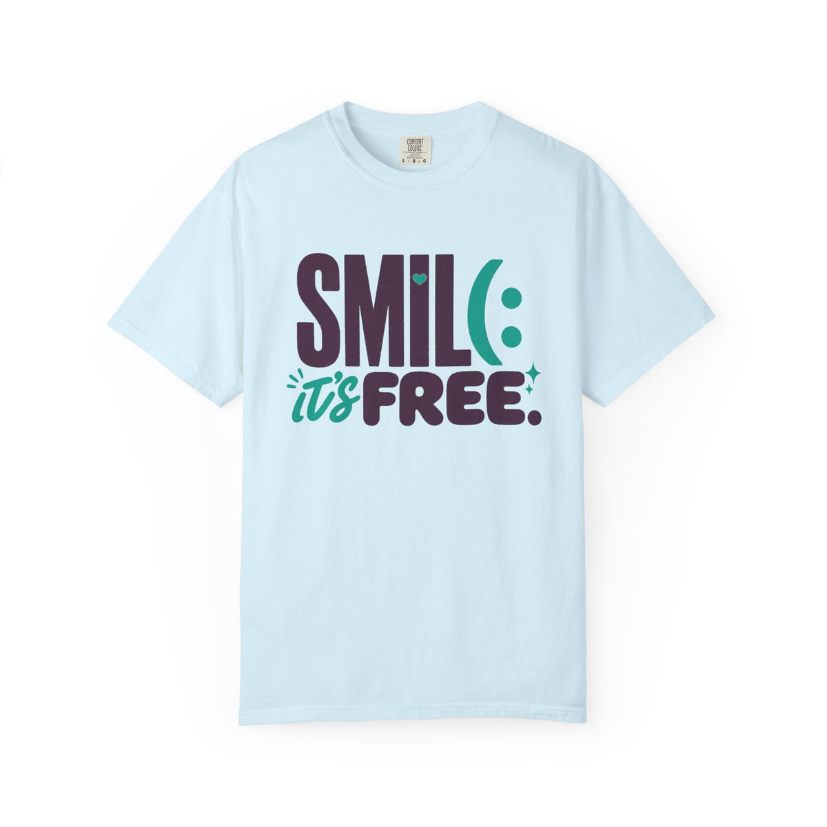 SMILE IT’S FREE! Garment-Dyed Graphic Tee