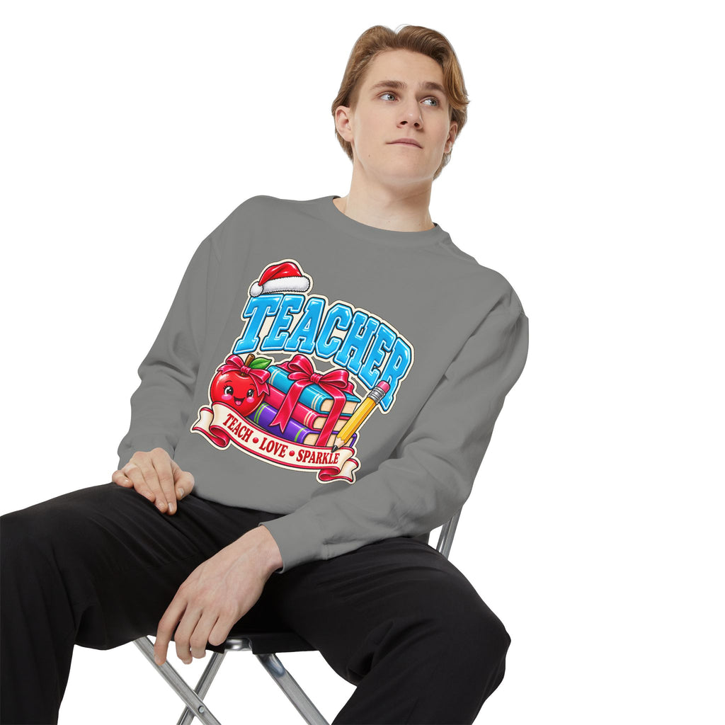 Teach • Love • Sparkle Christmas Teacher Sweatshirt