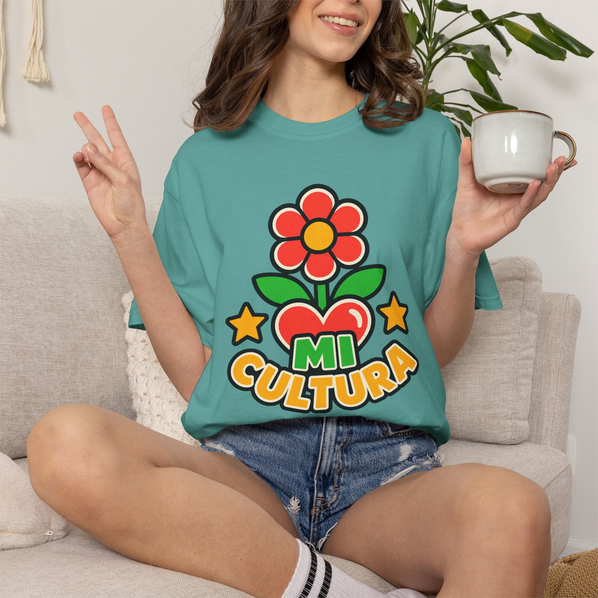 Mi Cultura Latino Heritage Heavyweight Tee 🌺❤️