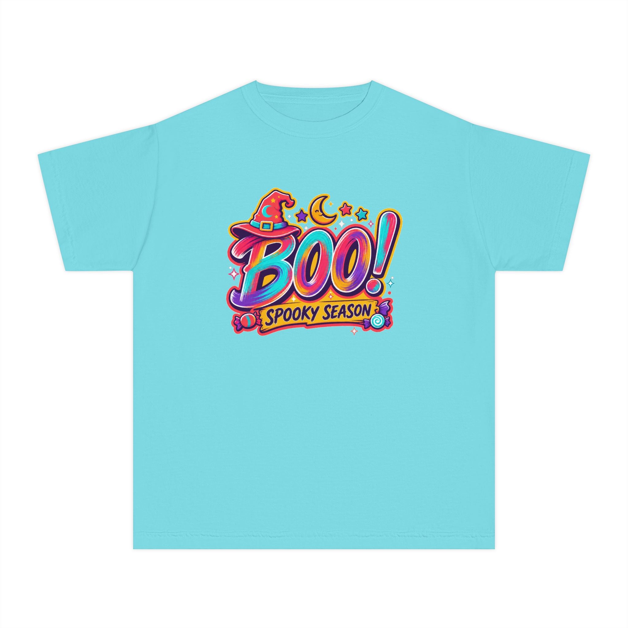 🎃 BOO! Spooky Season Youth Retro Tee ✨