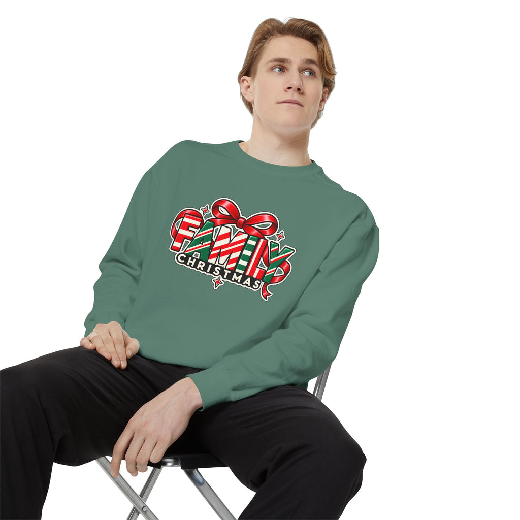 Family Christmas Candy Cane Holiday Sweatshirt