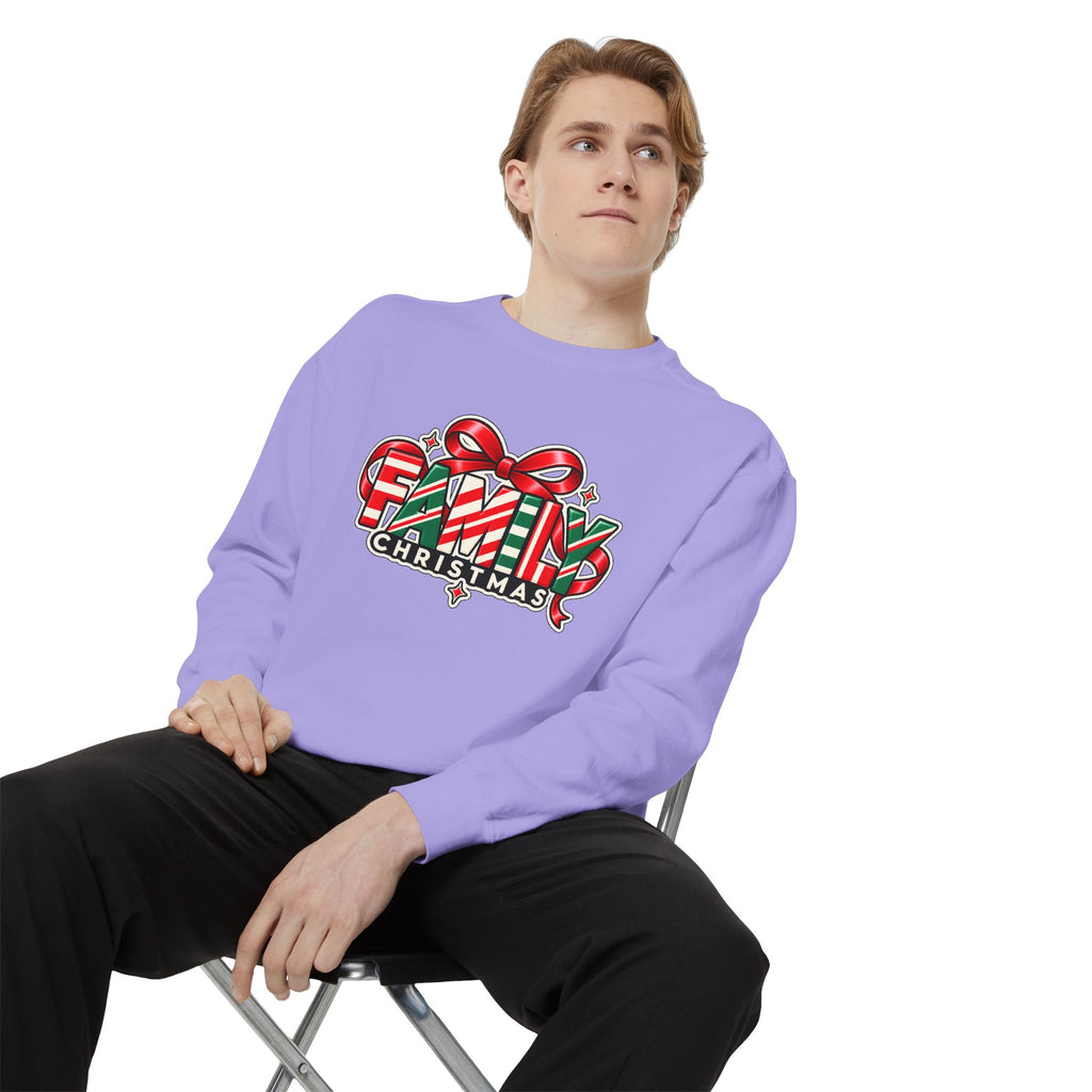Family Christmas Candy Cane Holiday Sweatshirt