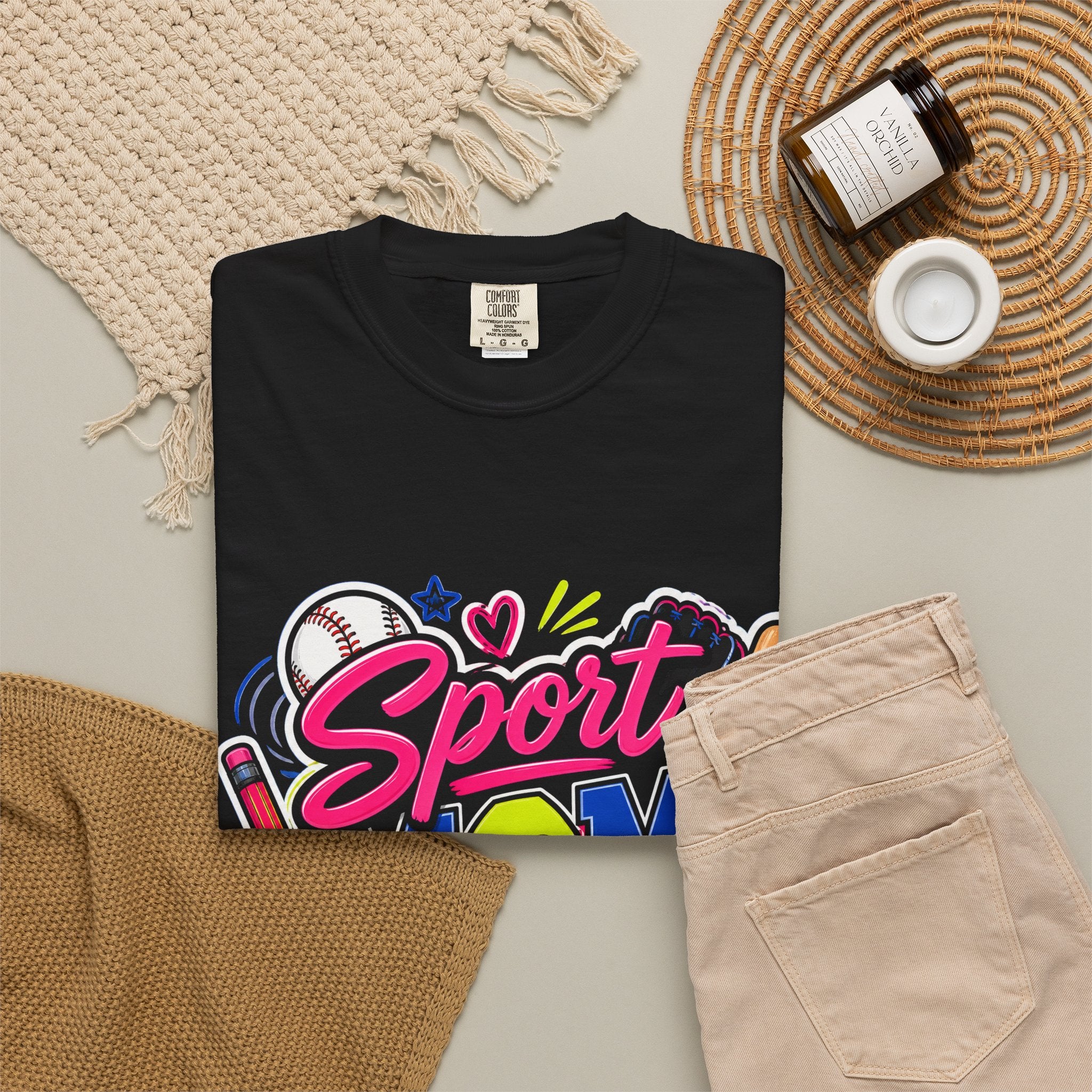 Sport Mom Heavyweight Tee ⚾🏀💙