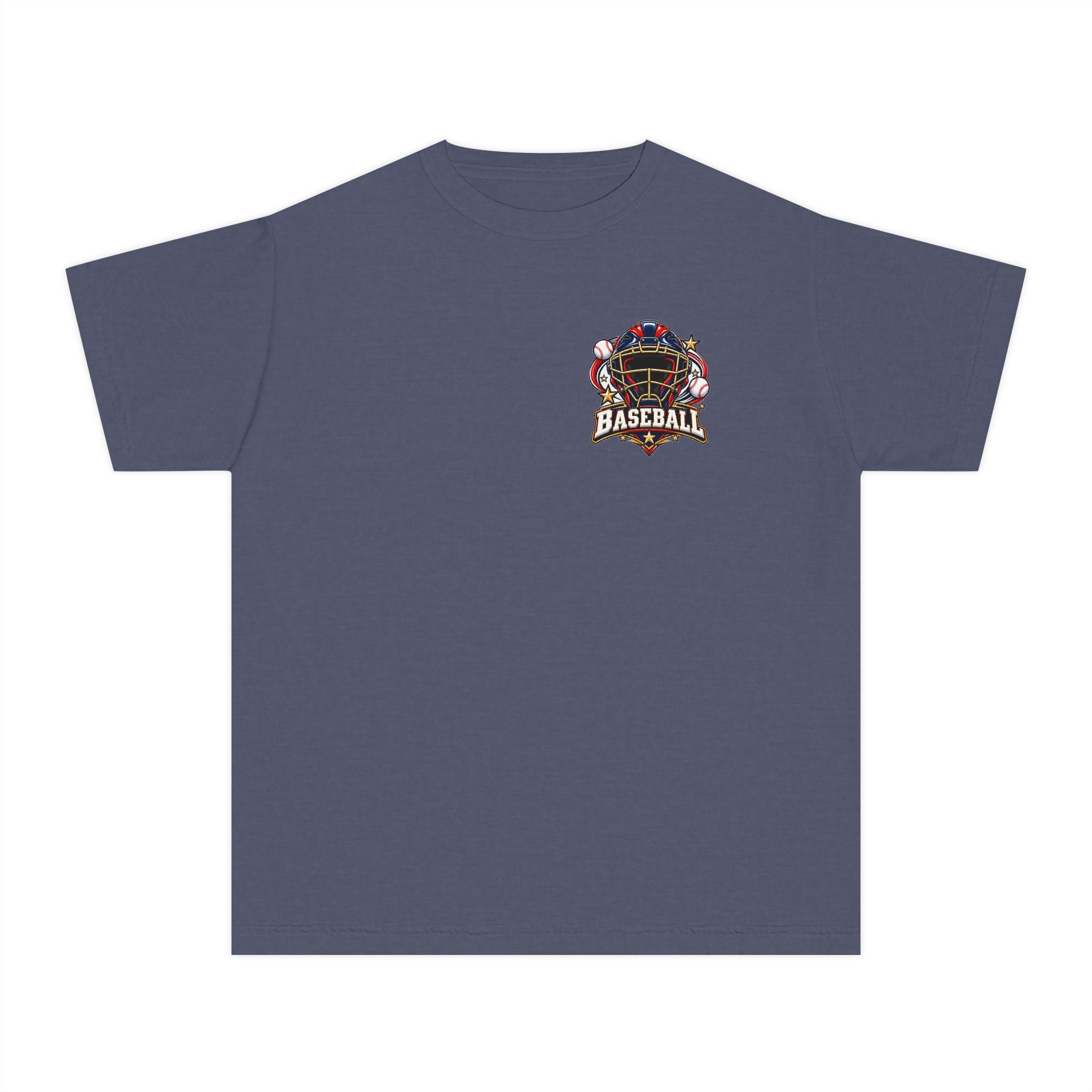 Baseball Catcher Mask Youth Tee — Patriotic Baseball Graphic T‑Shirt  ⚾