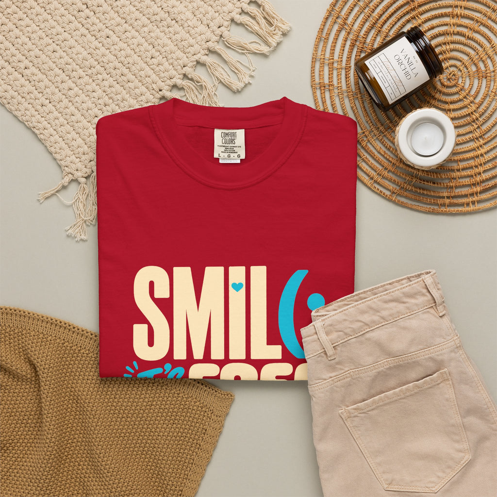 SMIL(: It’s Free Garment-Dyed Graphic Tee