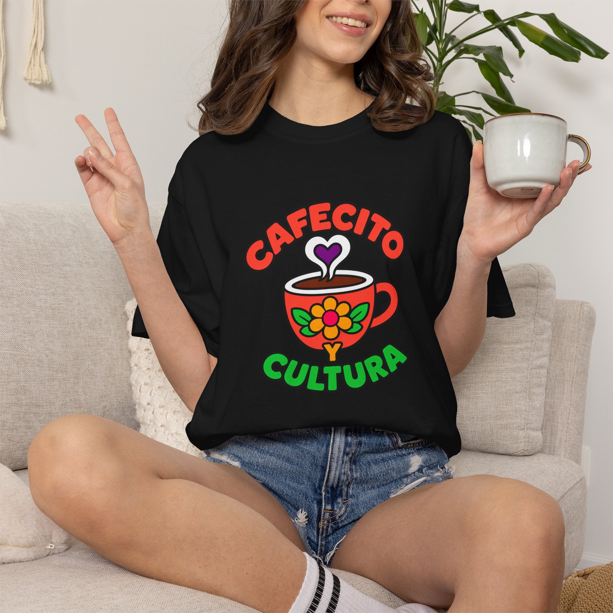 Cafecito Y Cultura Heavyweight Tee ☕🌼