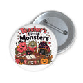 Teacher’s Little Monsters Halloween Button Pin, Cute Classroom Teacher Badge