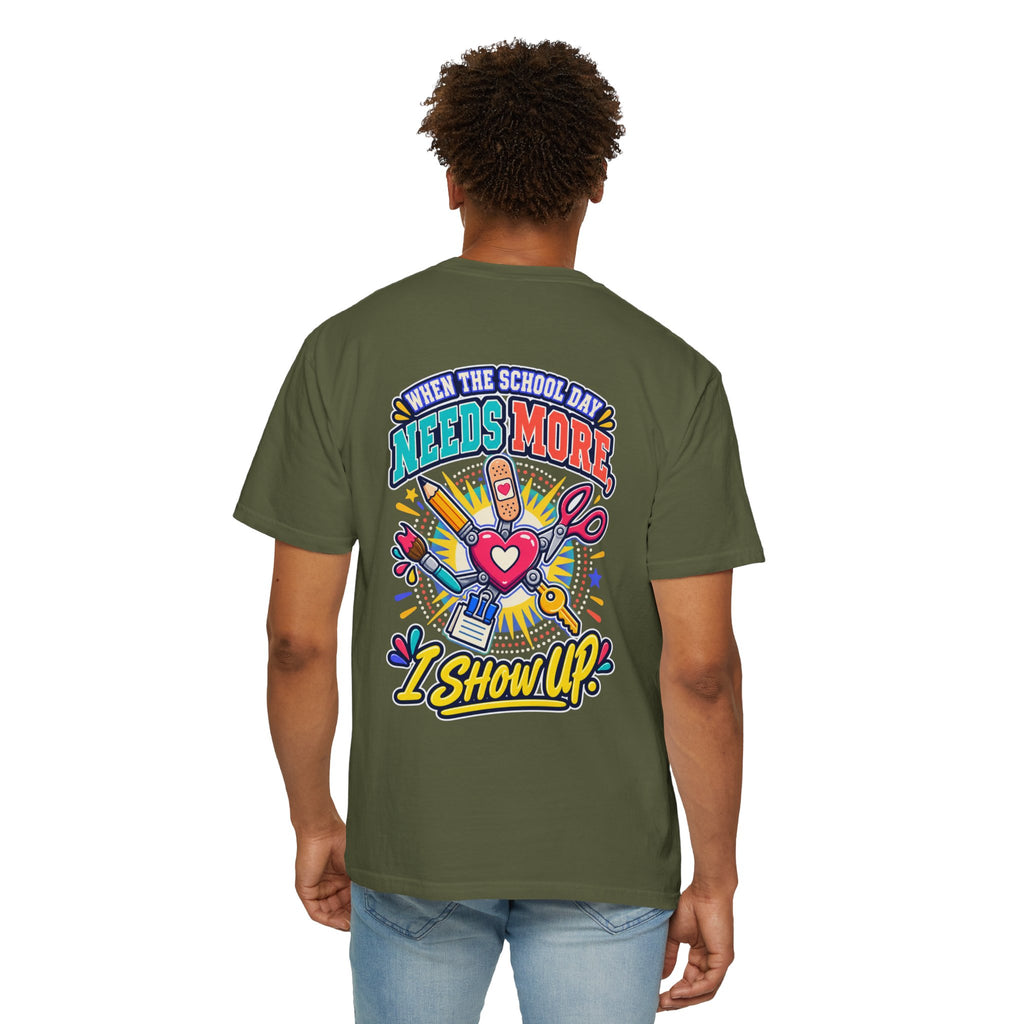 Here to Help School Support Staff Comfort Colors® Tee 🍎✏️