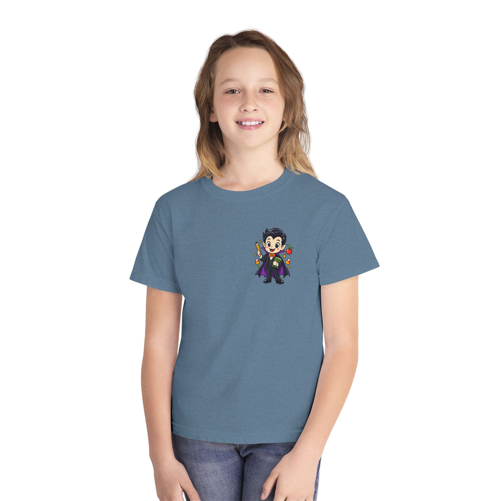 Vampire Trick-or-Treat Kids Tee — Cute Cartoon Vampire Halloween Shirt