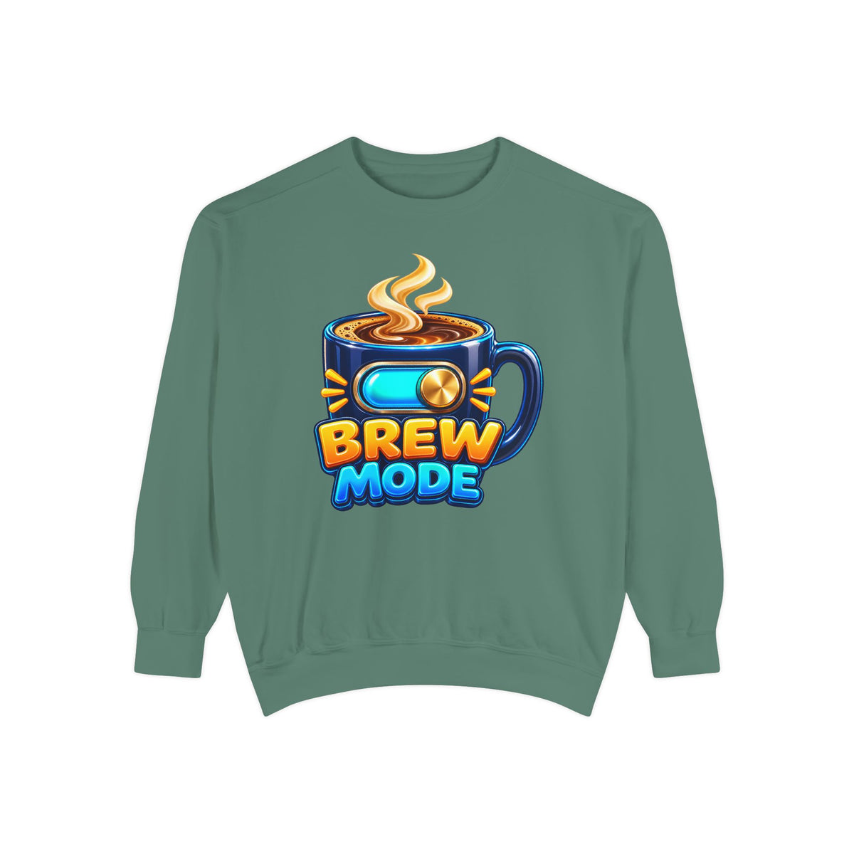 Brew Mode Coffee Lover Crewneck Sweatshirt ☕️ | Cozy Coffee Graphic Pullover