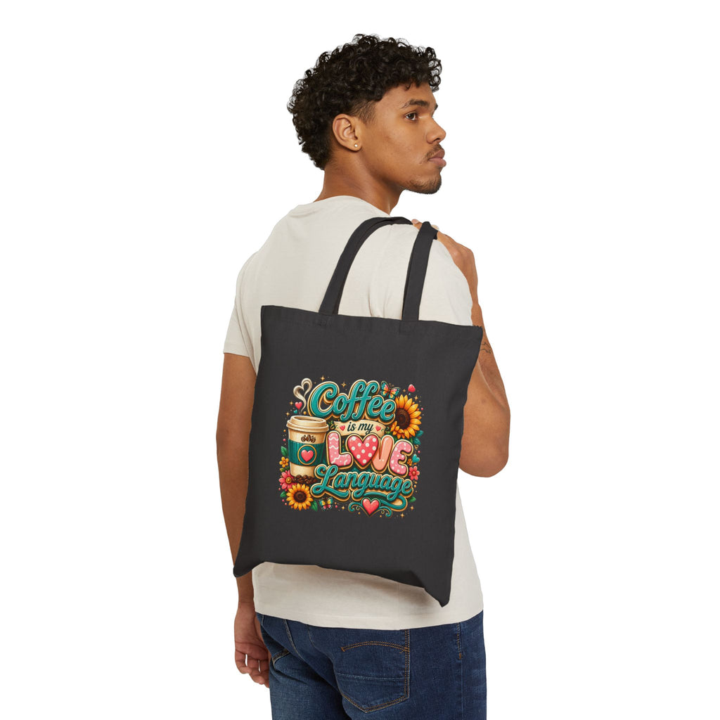 Coffee Is My Love Language - Coffee Lover Grocery Canvas Tote
