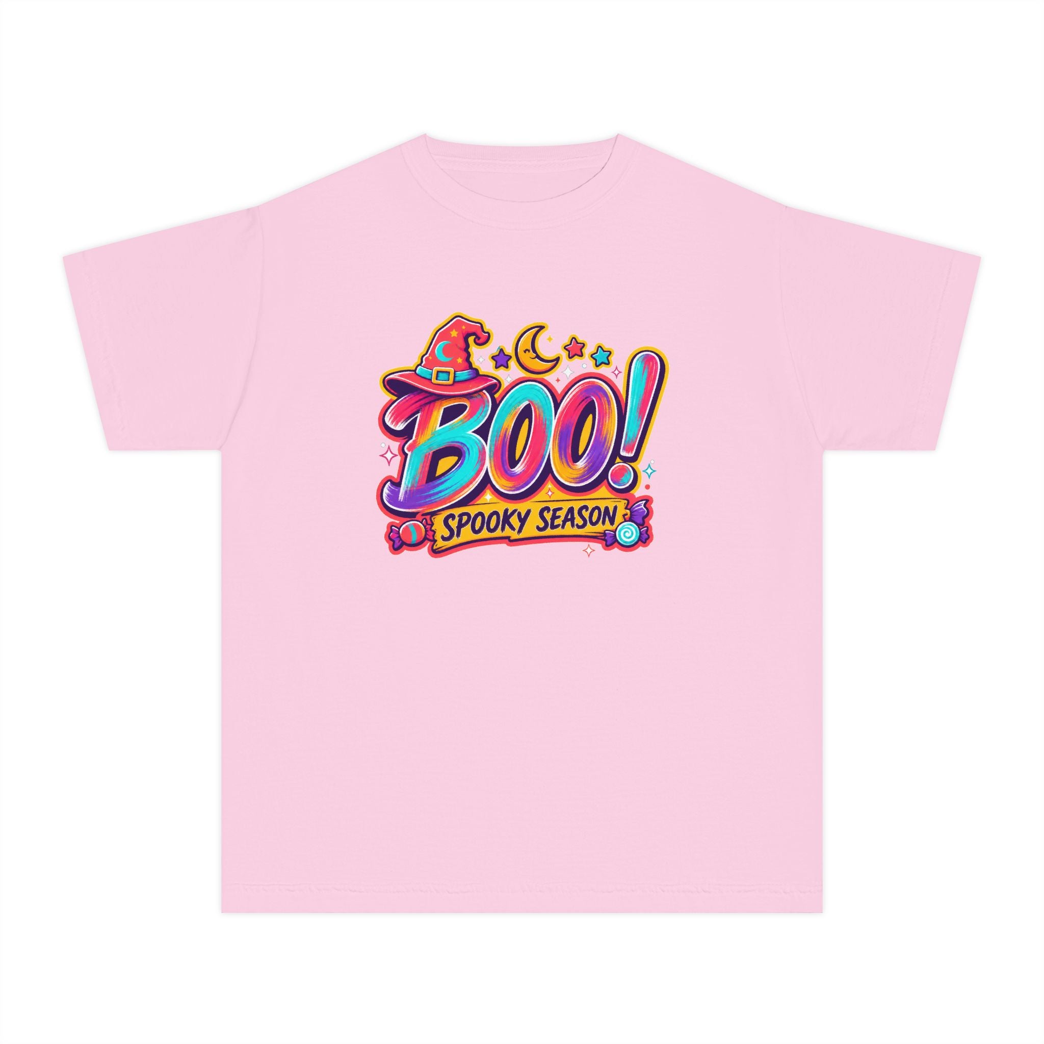 🎃 BOO! Spooky Season Youth Retro Tee ✨