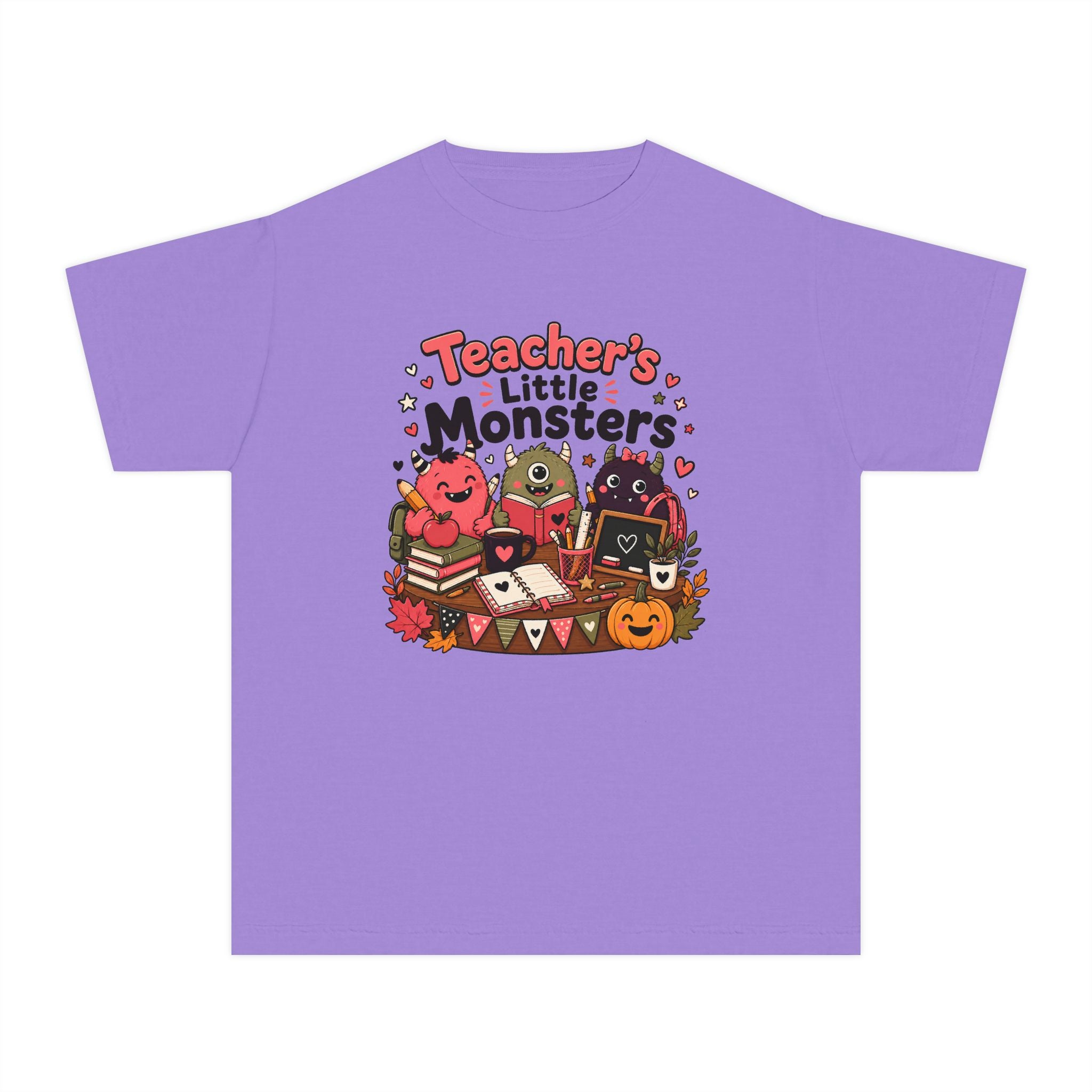 Teacher’s Little Monsters Youth Retro Tee 🍎📚