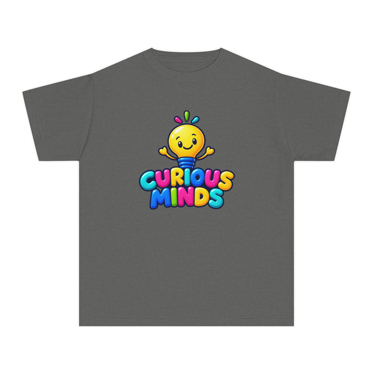💡 Curious Minds Kids Tee Colorful Happy Character