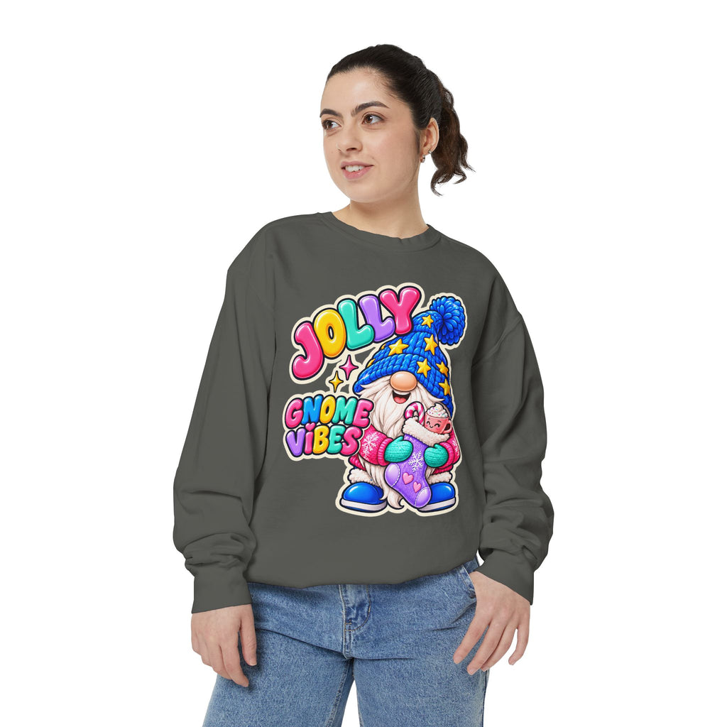 Jolly Gnome Vibes Christmas Sweatshirt