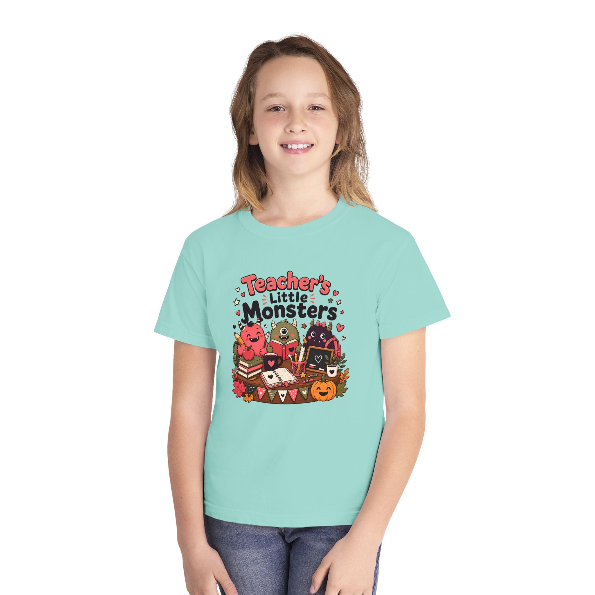 Teacher’s Little Monsters Youth Retro Tee 🍎📚