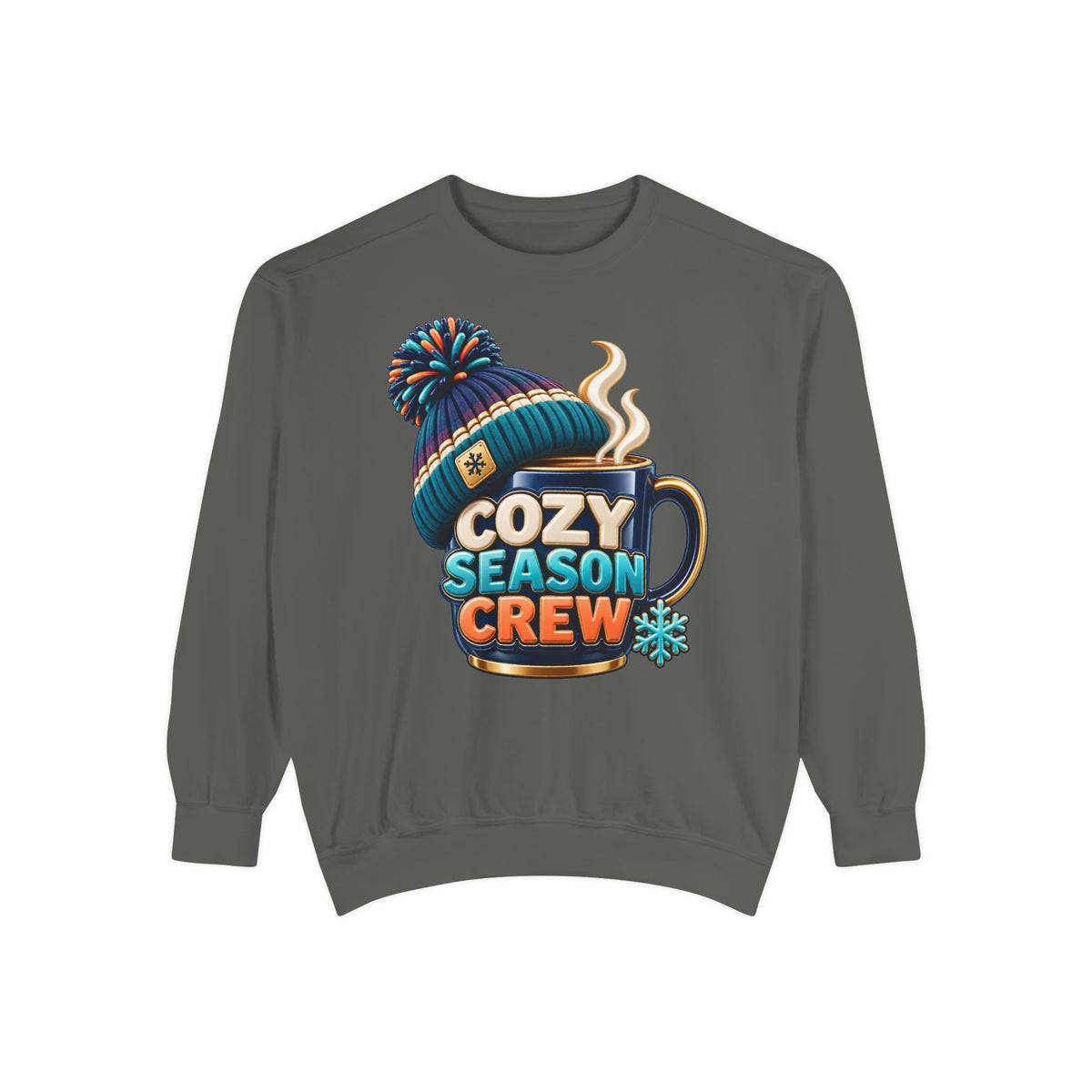 Cozy Season Crew Coffee Lover Sweatshirt ☕️❄️ | Winter Coffee Graphic Pullover