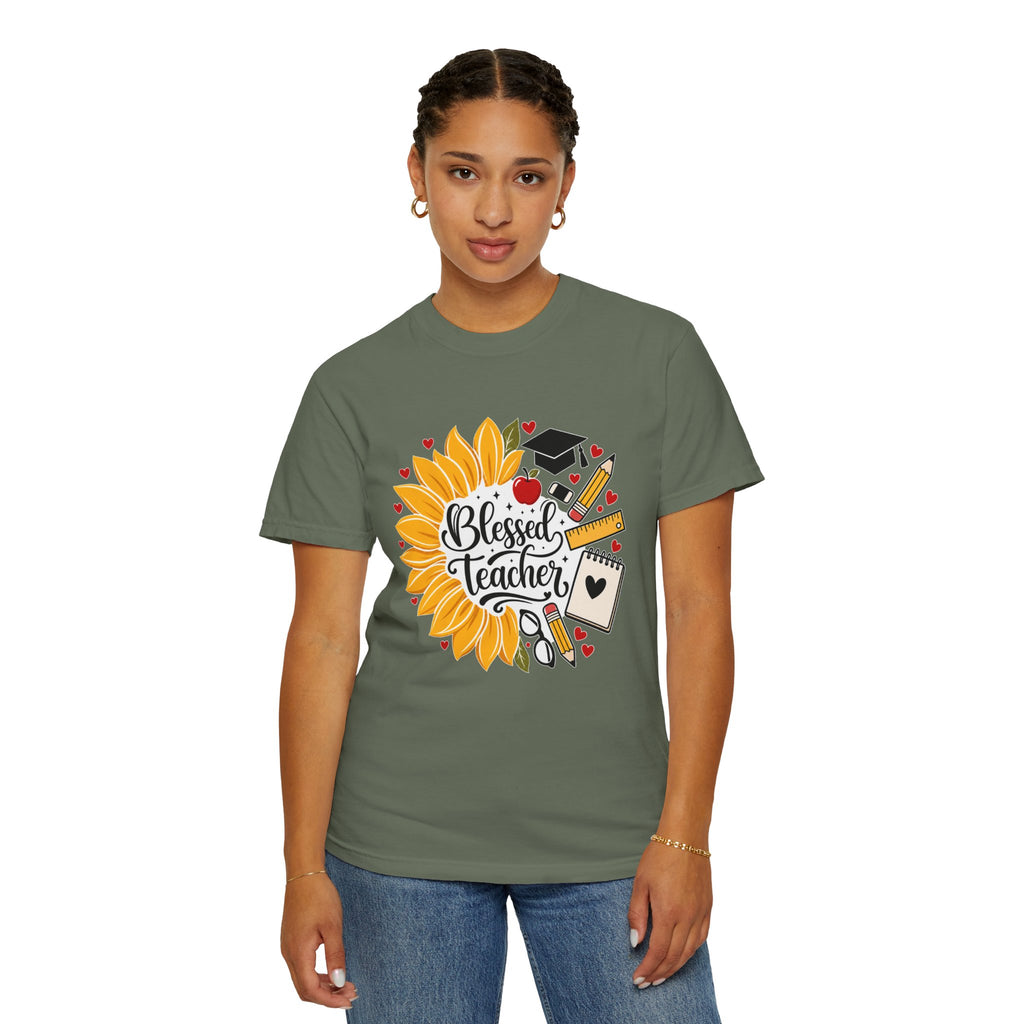 Blessed Teacher Heavyweight Tee 🌻📚✏️
