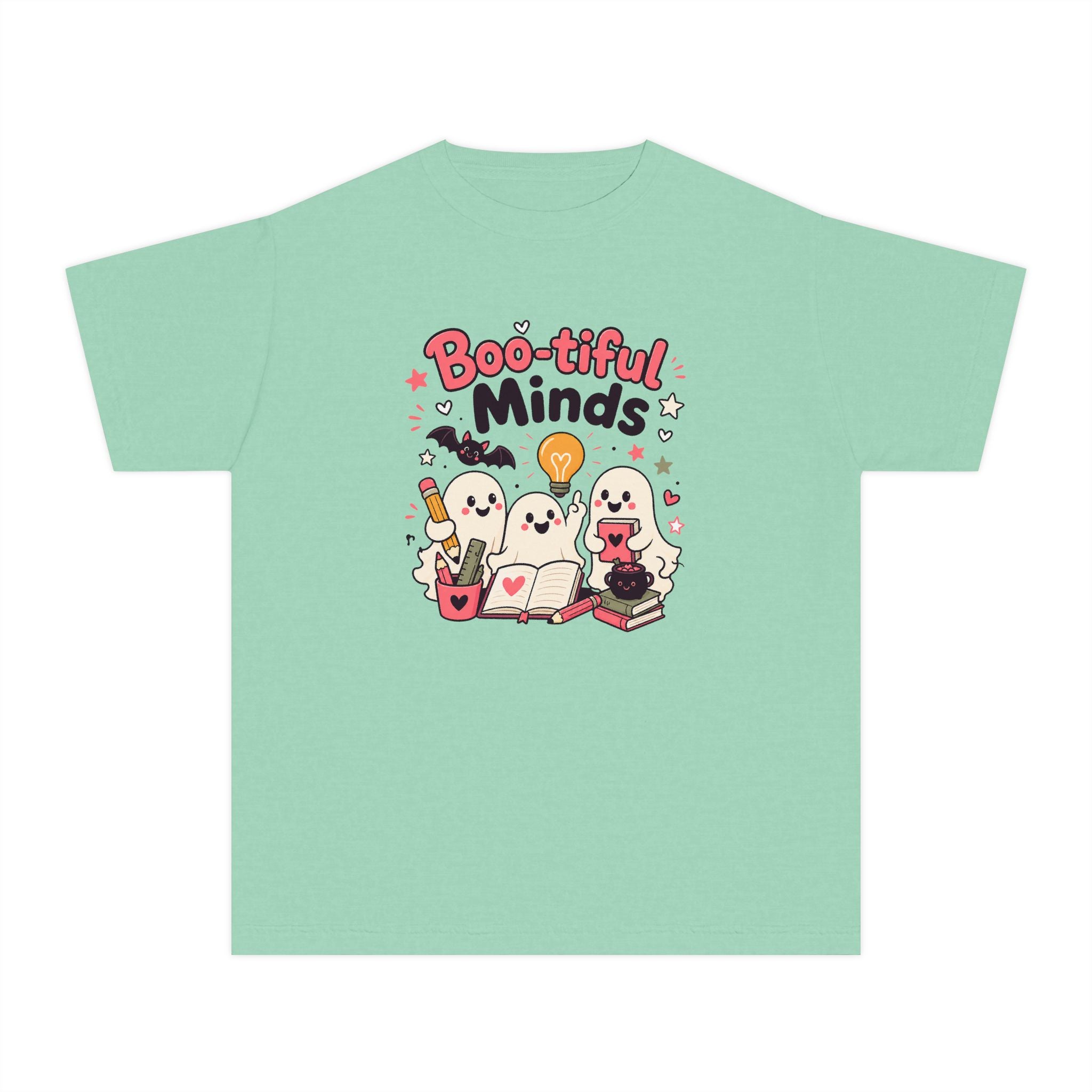 Boo-tiful Minds Youth Halloween Learning Tee 👻💡