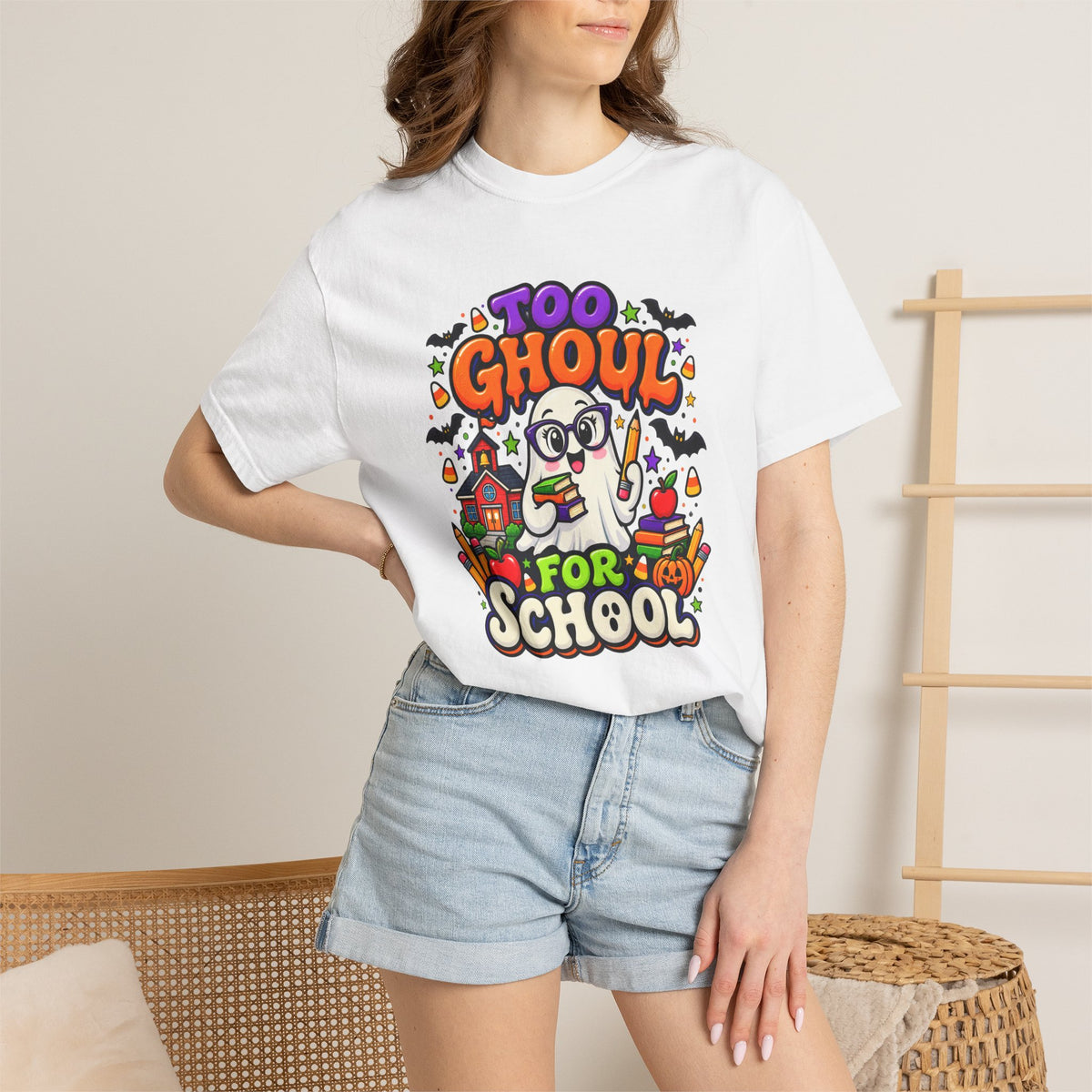 Too Ghoul for School T-Shirt — Cute Halloween Ghost Back-to-School Tee