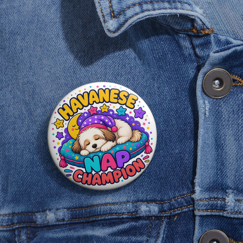 Havanese Nap Champion Pin – Cute Sleepy Dog Gift