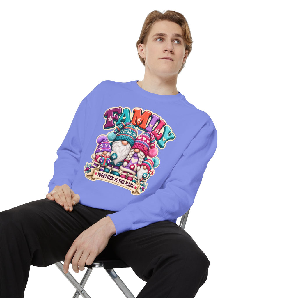 Family Gnomes "Together Is The Magic" Cozy Christmas Sweatshirt