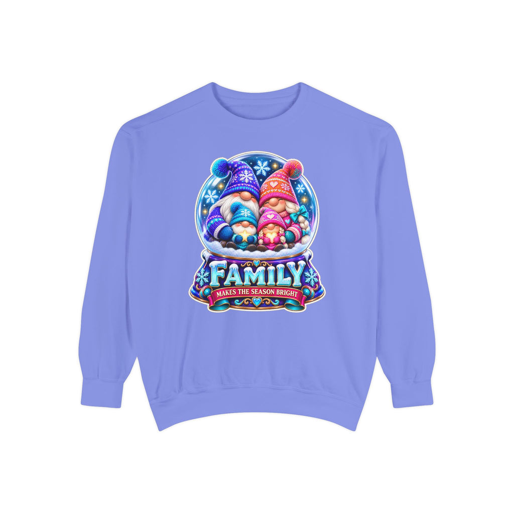 Family Gnome Christmas Sweatshirt "Family Makes the Season Bright"