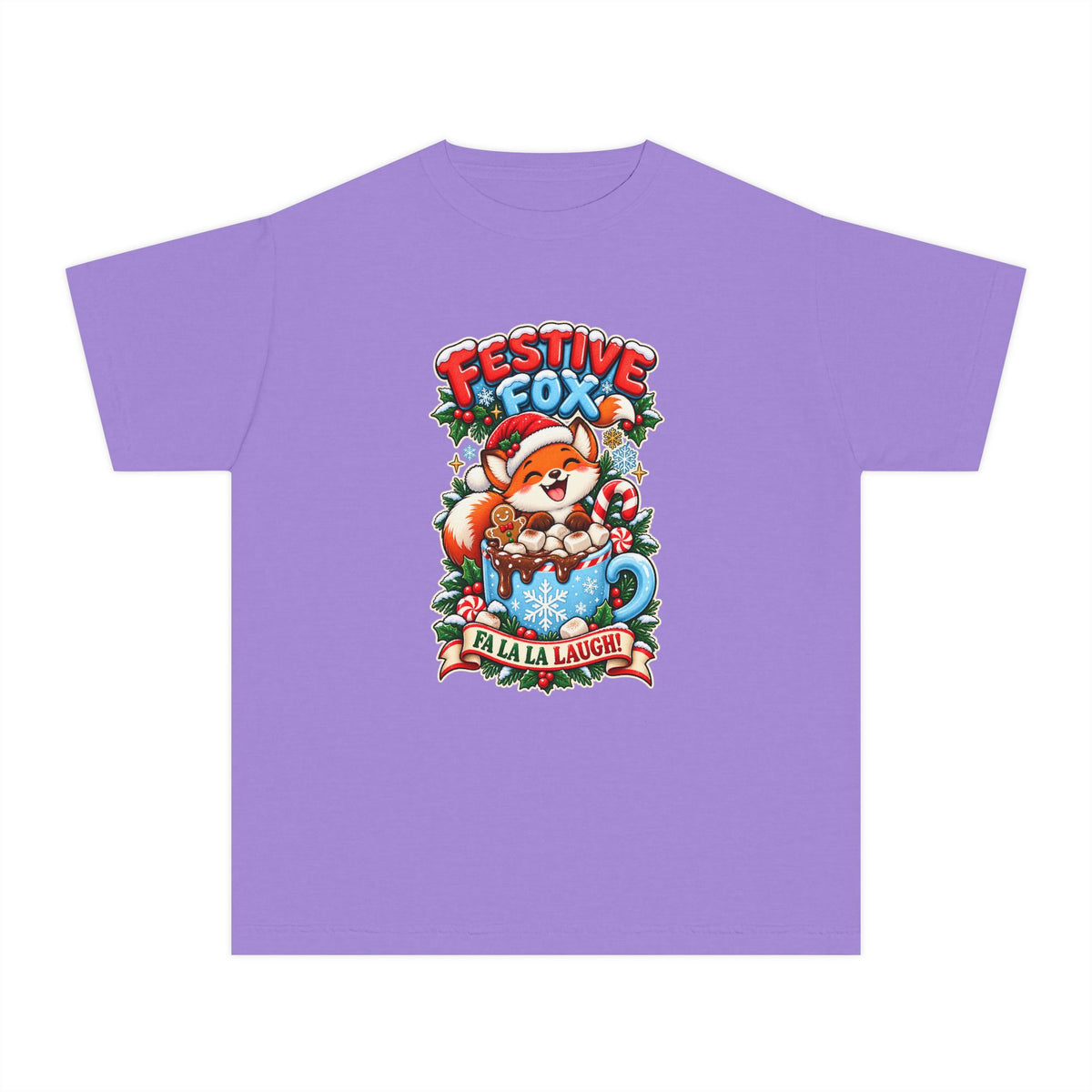Festive Fox “Fala La Laugh!” Youth Christmas Tee