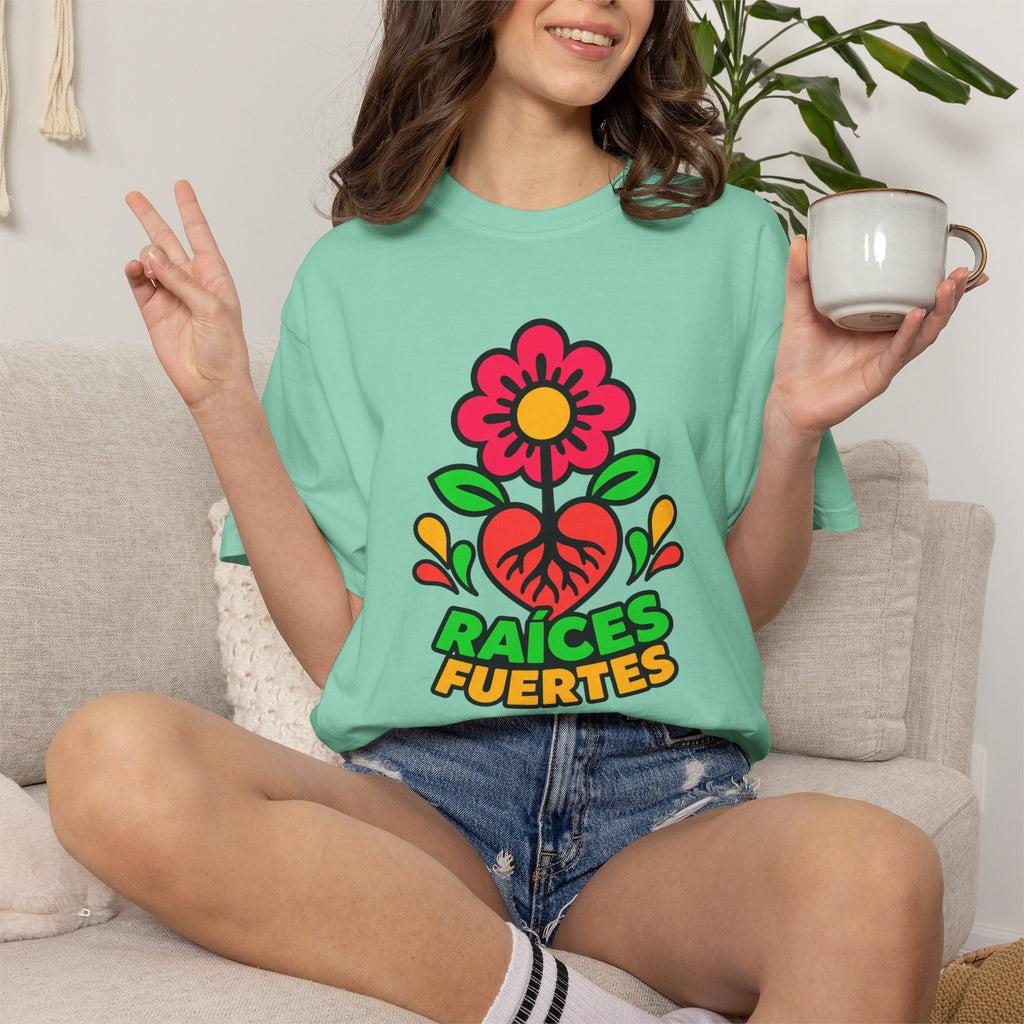 Raíces Fuertes Latino Heritage Heavyweight Tee 🌺❤️